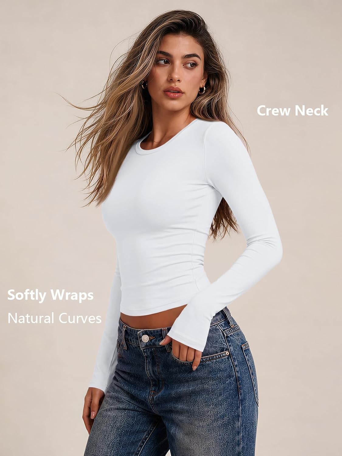 Thumbnail 4 de Trendy Queen Crop Long Sleeve Top 88% Polyester