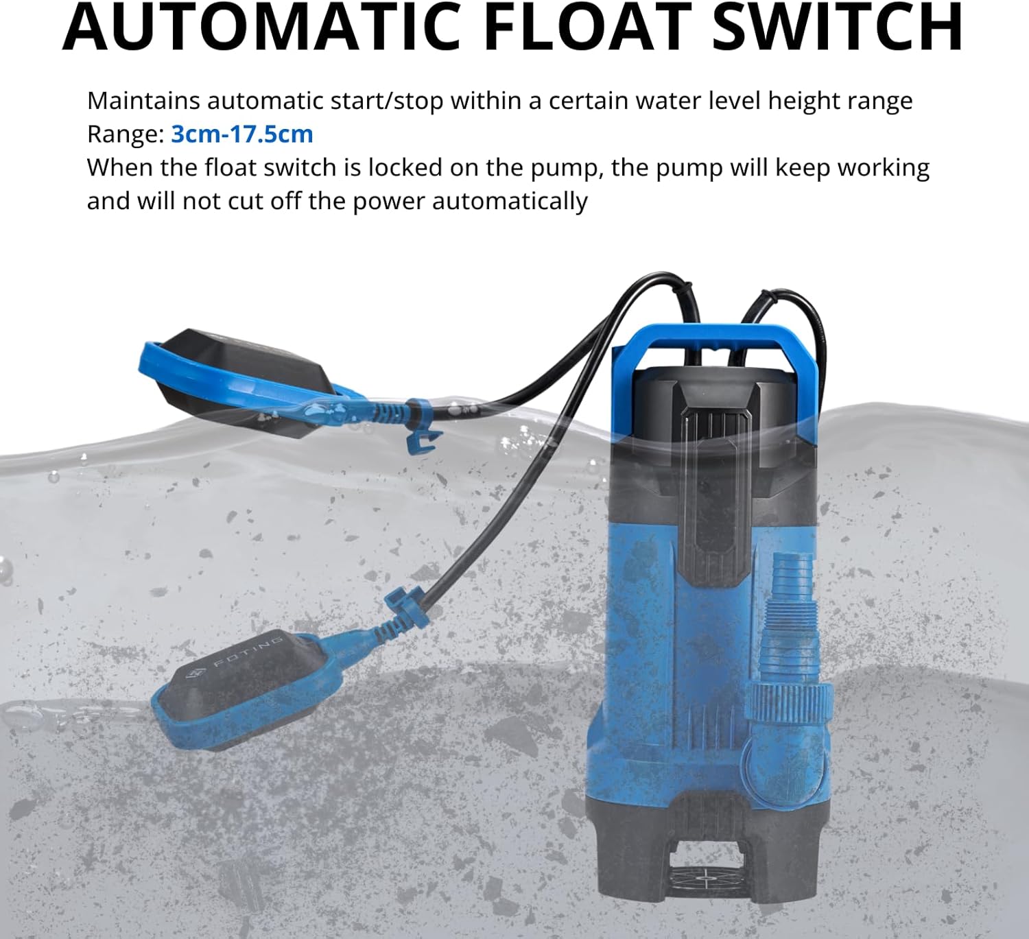 Detalle 2 de FOTING 2025Upgraded 28000 L/H 900W sump pump