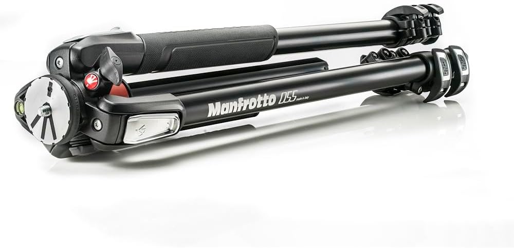 Detalle de Manfrotto MT055XPRO3: treppiede in alluminio a 3 sezioni, ergonomico e versatile per DSLR, Mirrorless e compatte