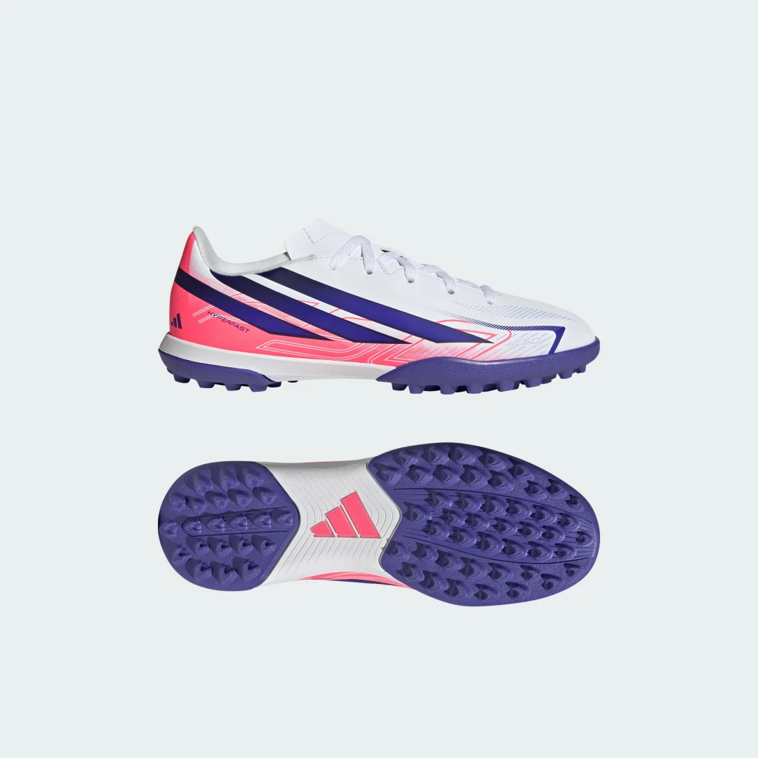 Detalle de Bota de fútbol Adidas F50 Hyperfast Club para moqueta