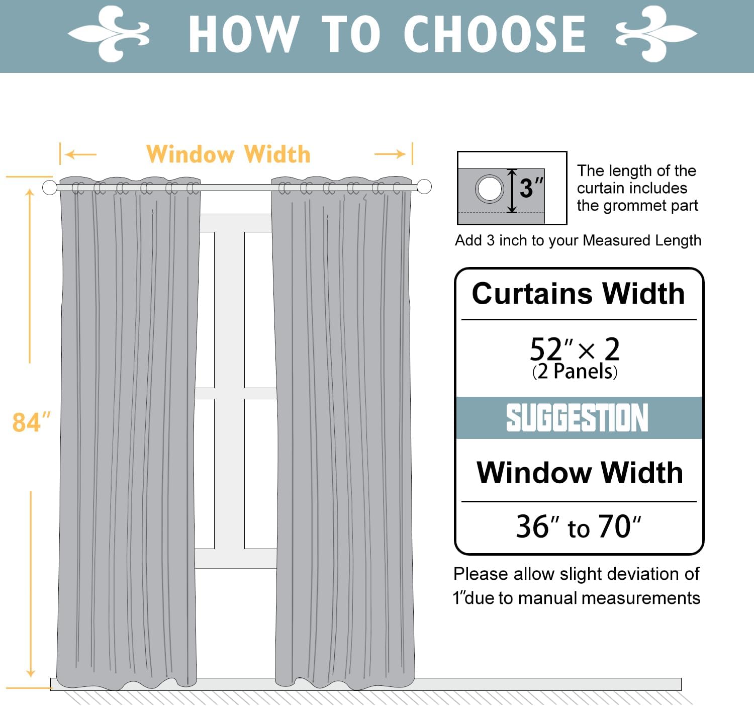 Thumbnail 6 de ChrisDowa 2 Blackout Curtains, 84-Inch Polyester 2-Panel Set with Grommets