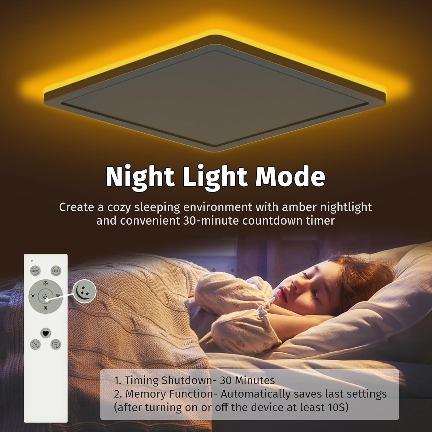 Detalle de Bowfar LED Deckenleuchte Flach 24W 2800LM
