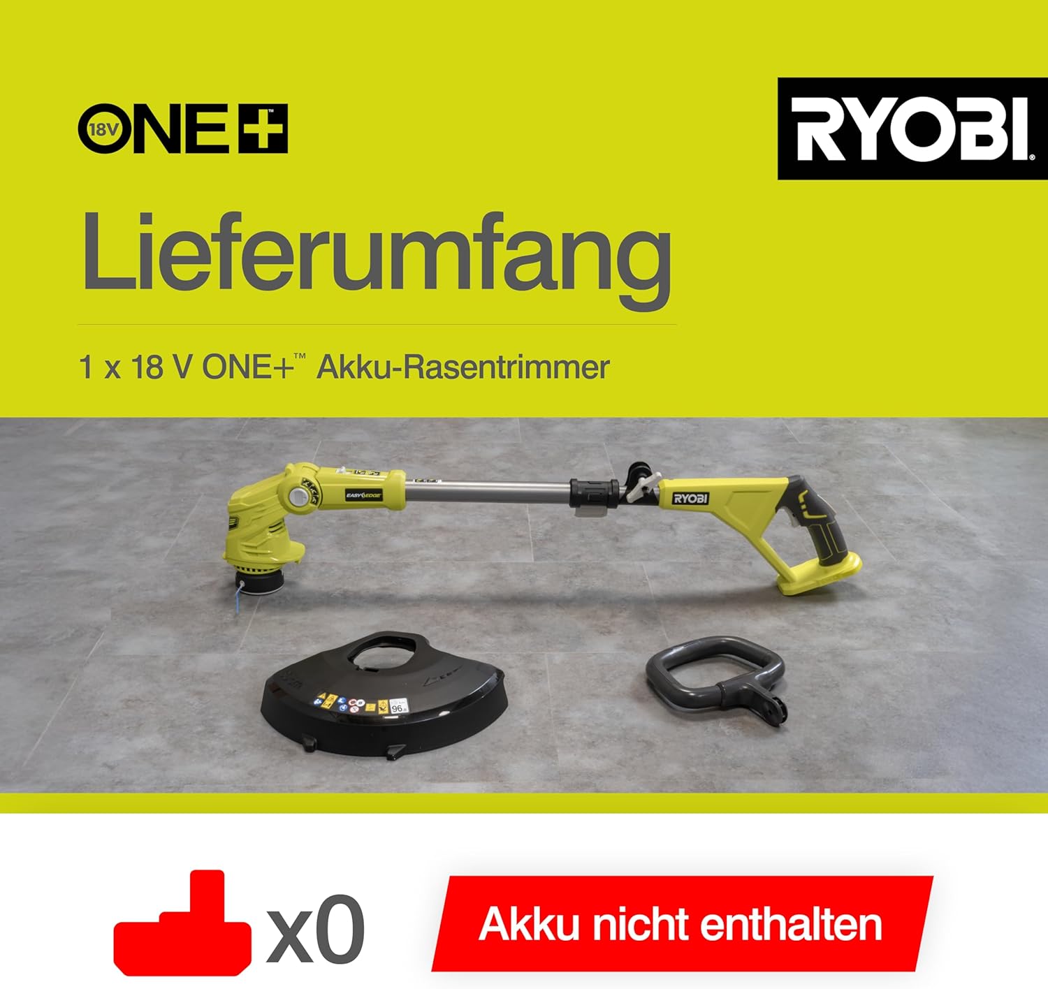 Thumbnail 4 de RYOBI 18 V ONE+ Akku-Rasentrimmer OLT1832 – Schnittbreite 25–30 cm, 3-fache Schnittwinkelverstellung, ohne Akku/Ladegerät