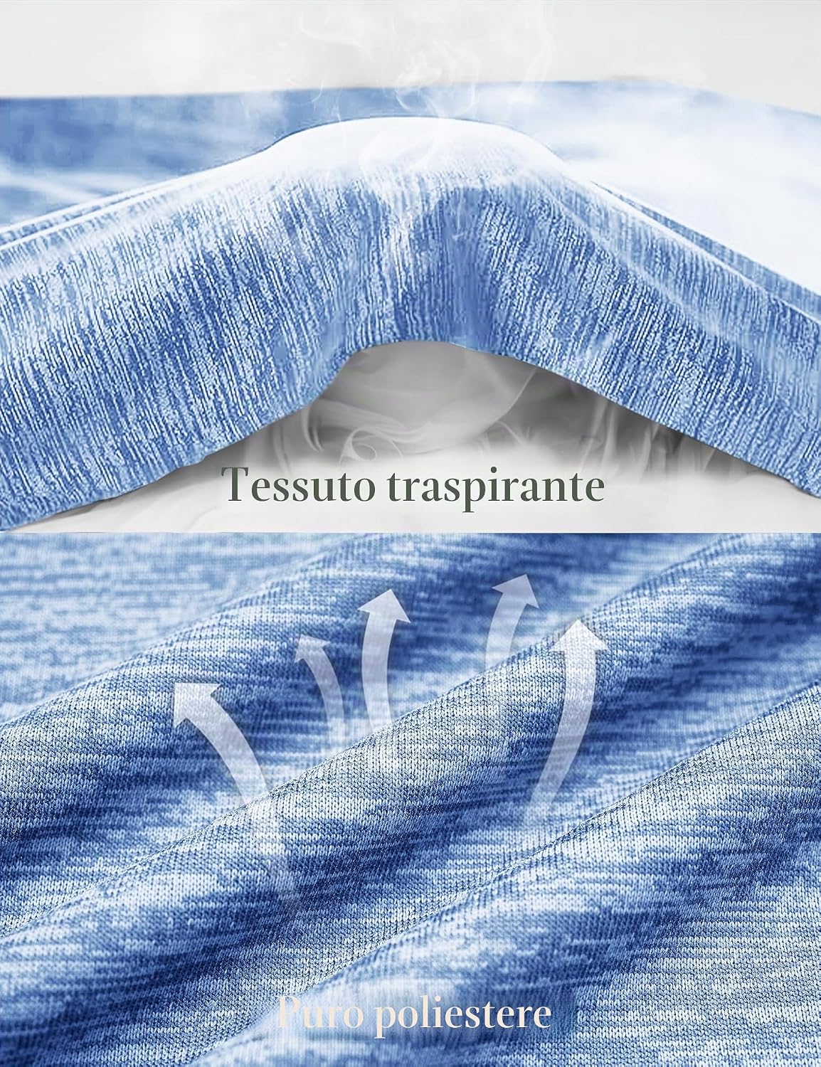 Thumbnail 6 de KEFITEVD Melange: Maglietta sportiva da donna a maniche corte, riflettente e traspirante