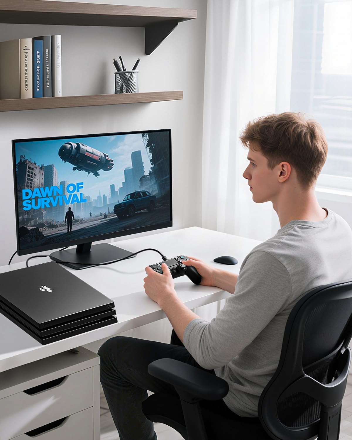 Detalle de Superer 1,5 m Micro-USB Kabel Lade- und Datenkabel – kompatibel mit PS4-Controller, Kindle, Roku, Fire TV Stick und mehr