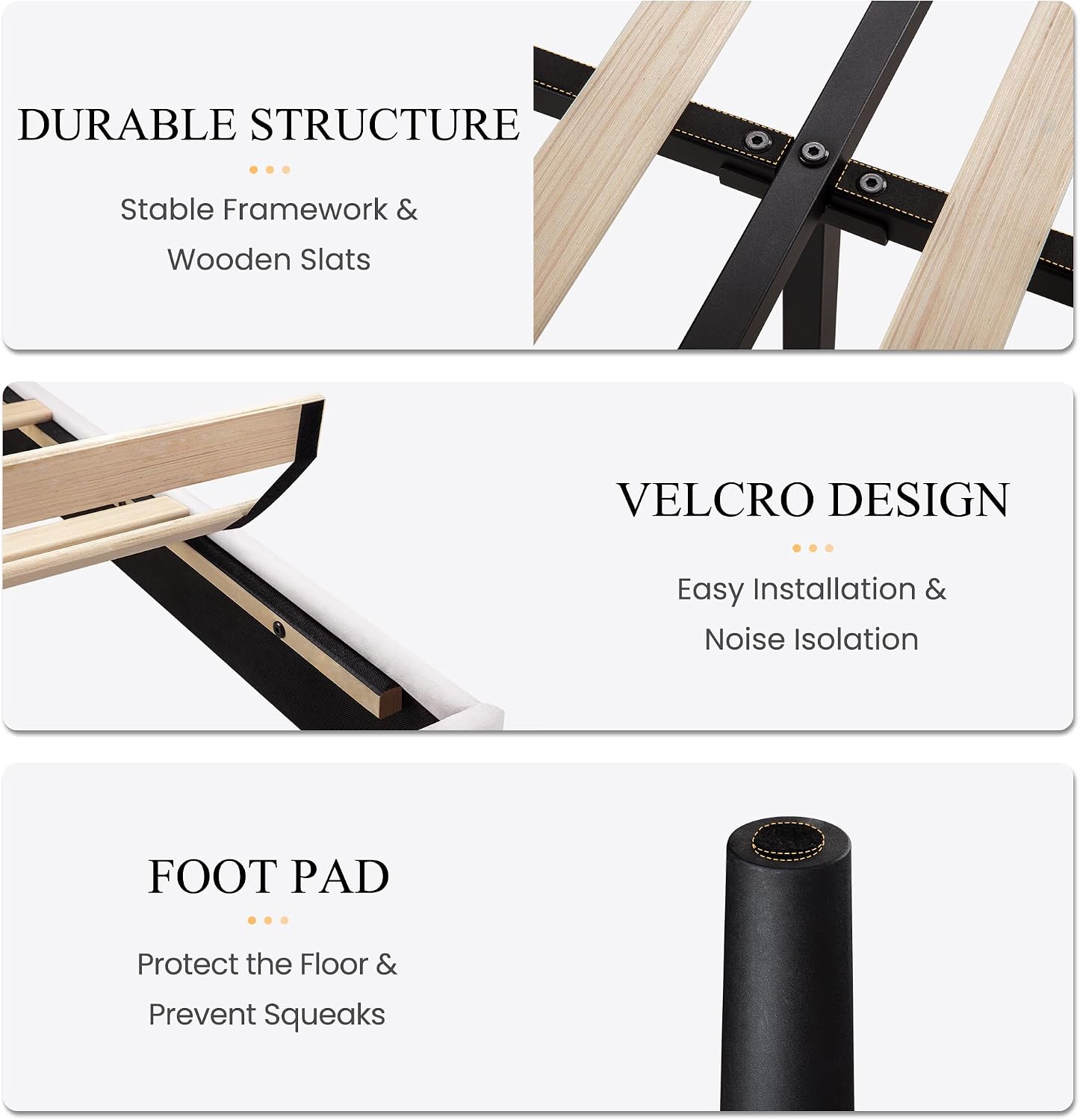 Detalle de SHA CERLIN Full Bed Frame, Full Size