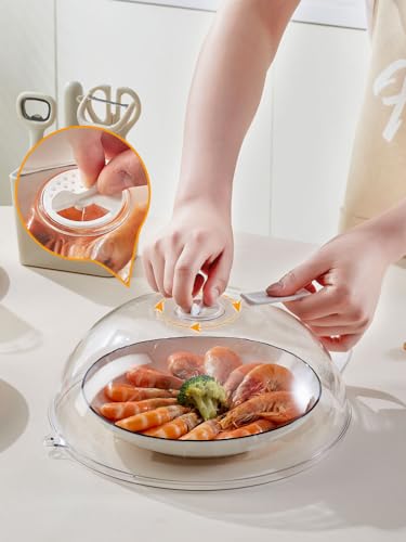 Thumbnail 3 de RUNZI Couvercle anti-éclaboussures pour micro-ondes – 25,9 cm, transparent et sans BPA