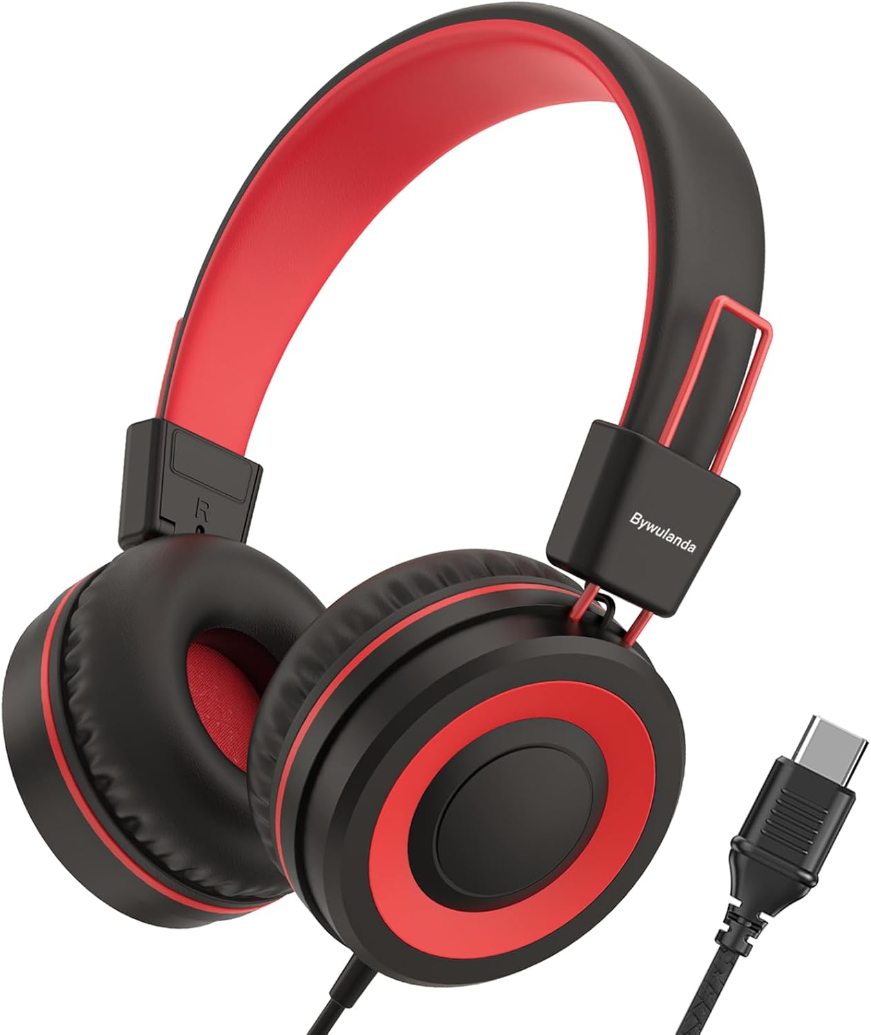 Thumbnail 6 de Bywulanda USB-C Kids Headphones for School: 94dB Safe Volume, Foldable On-Ear