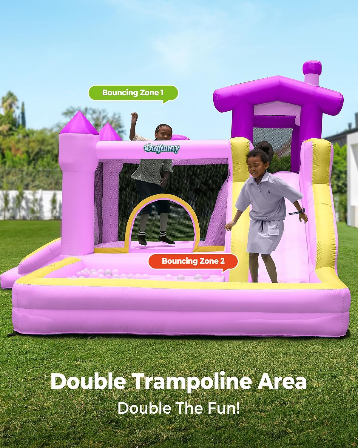 Thumbnail 4 de Outfunny Inflatable Bounce House 450W 🎪