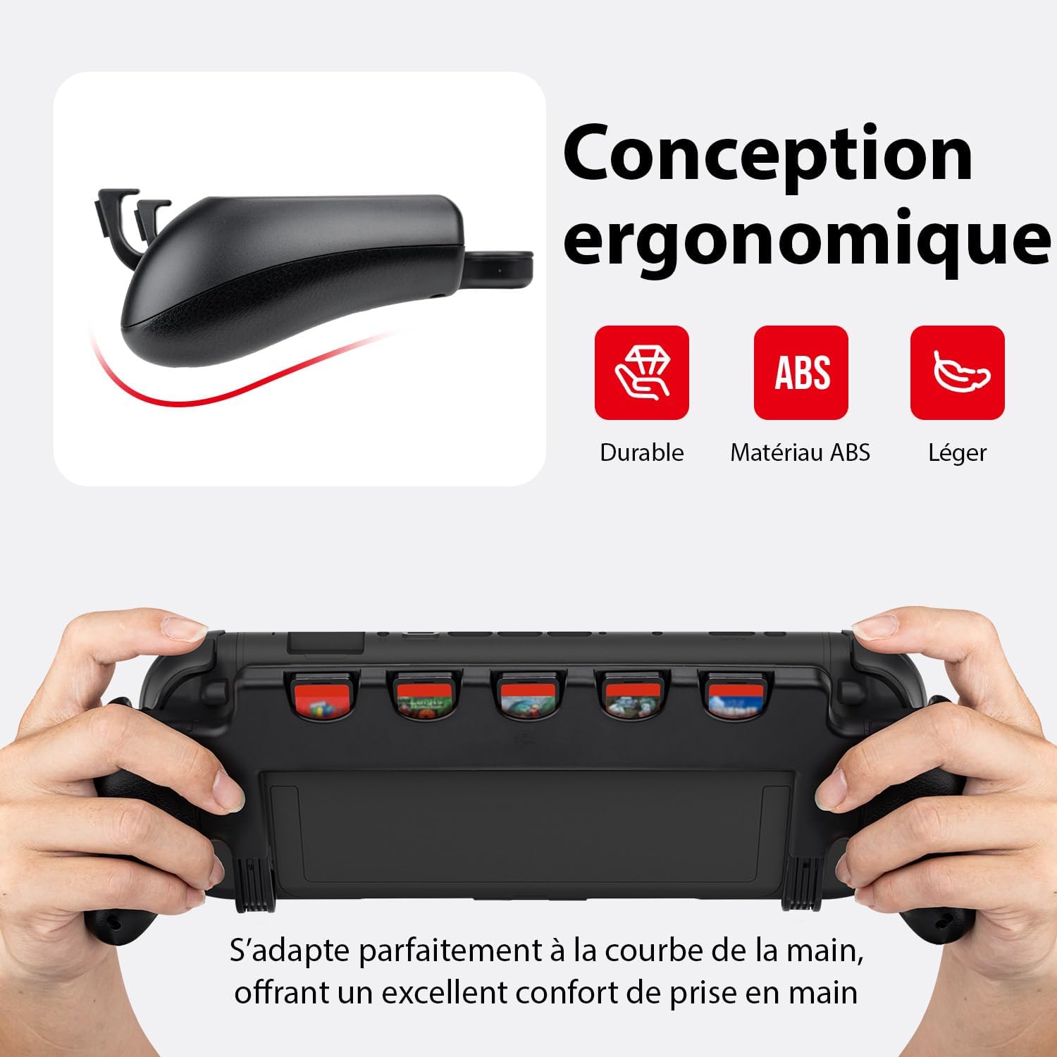 Thumbnail 4 de Mcbazel Poignée de console pour Nintendo Switch 2 avec 5 emplacements pour cartes de jeu