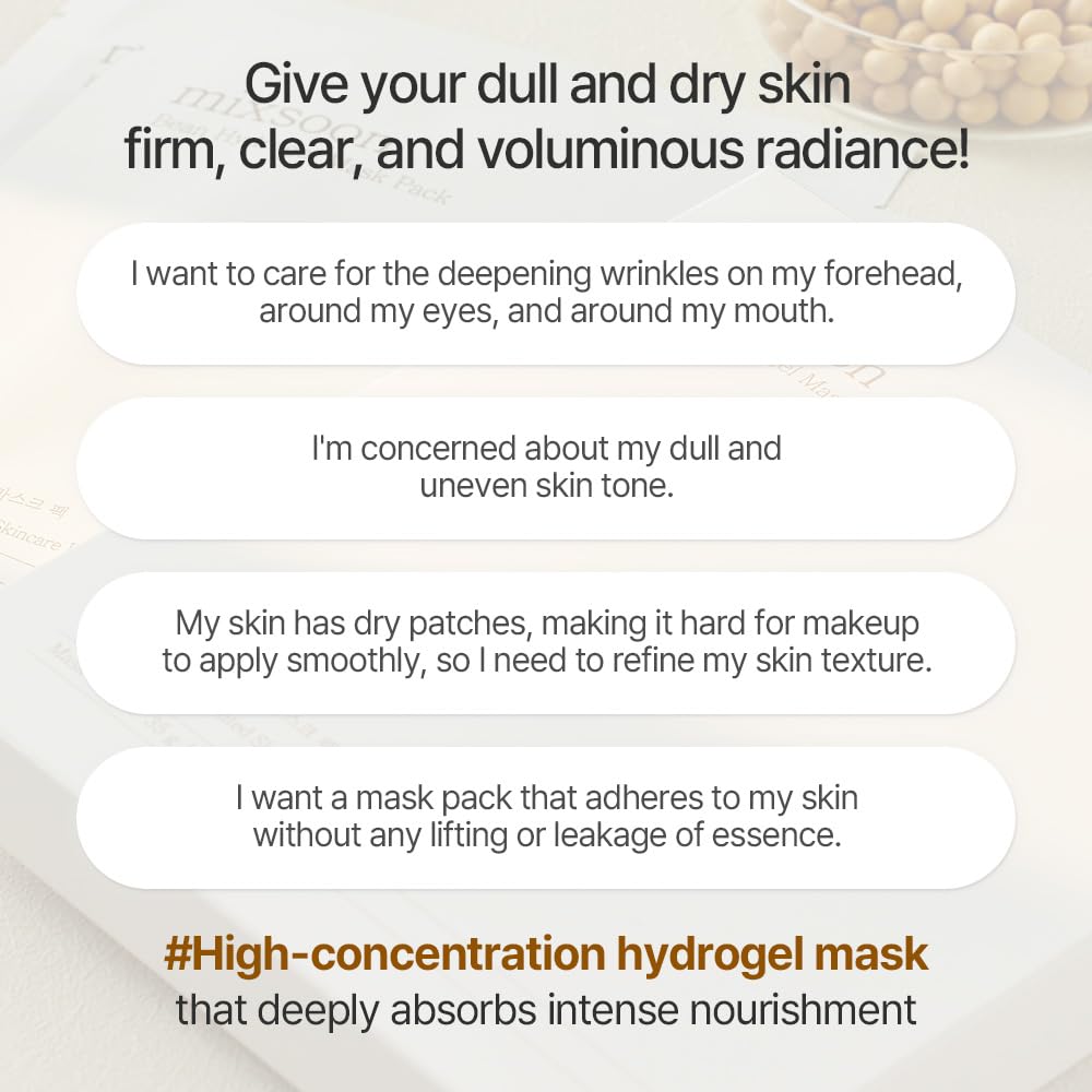 Detalle 2 de mixsoon Bean Collagen Hydrogel Mask 35g face mask