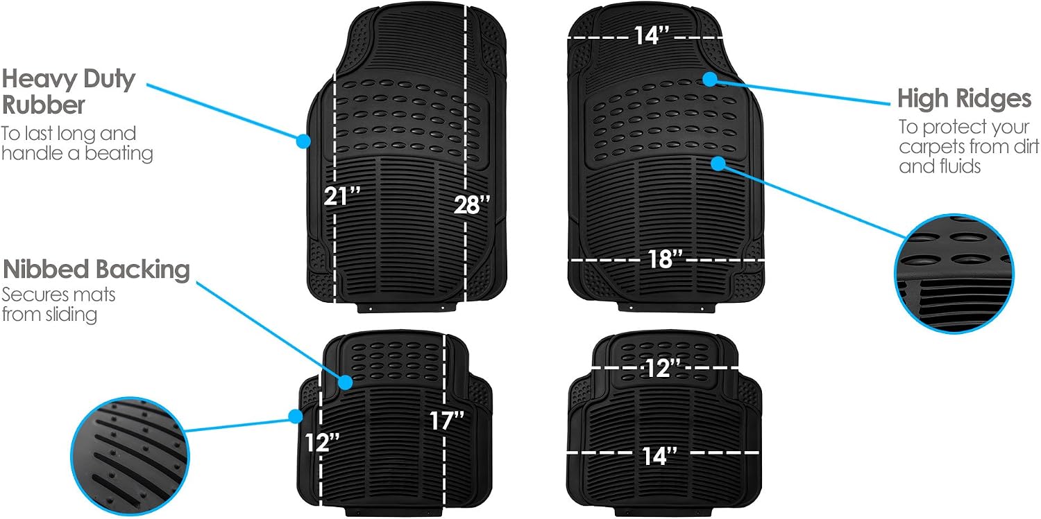 Thumbnail 6 de FH Group Rubber Car Floor Mats Universal Fit
