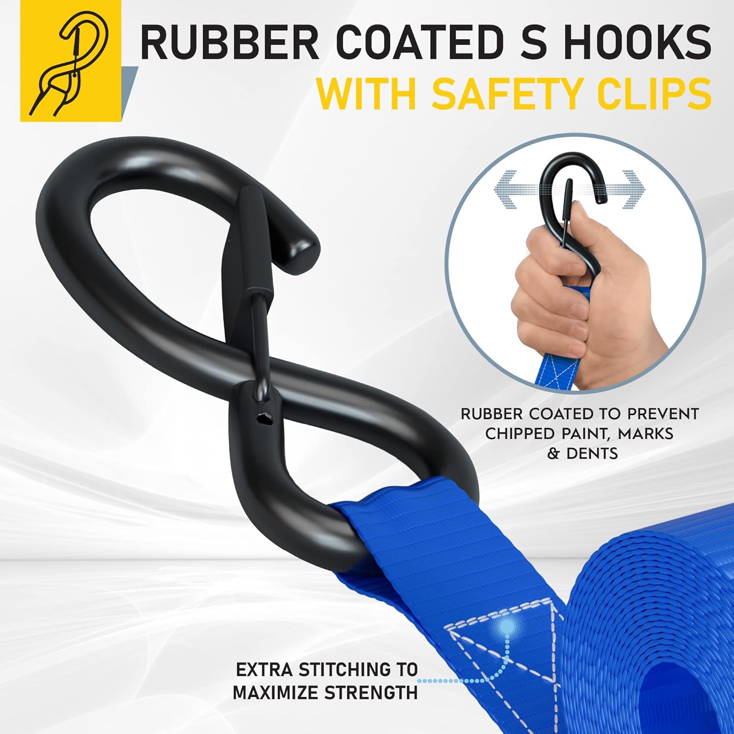 Detalle de AUGO Ratchet Straps 15 ft, 2200 lb tie-downs