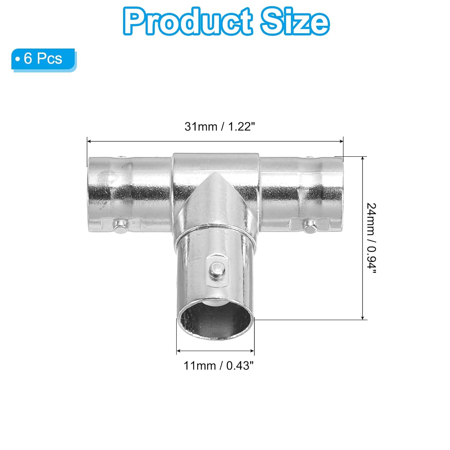 Thumbnail 1 de PATIKIL BNC Female to BNC Dual Female Adapter (6-pack) for CCTV antenna coax links