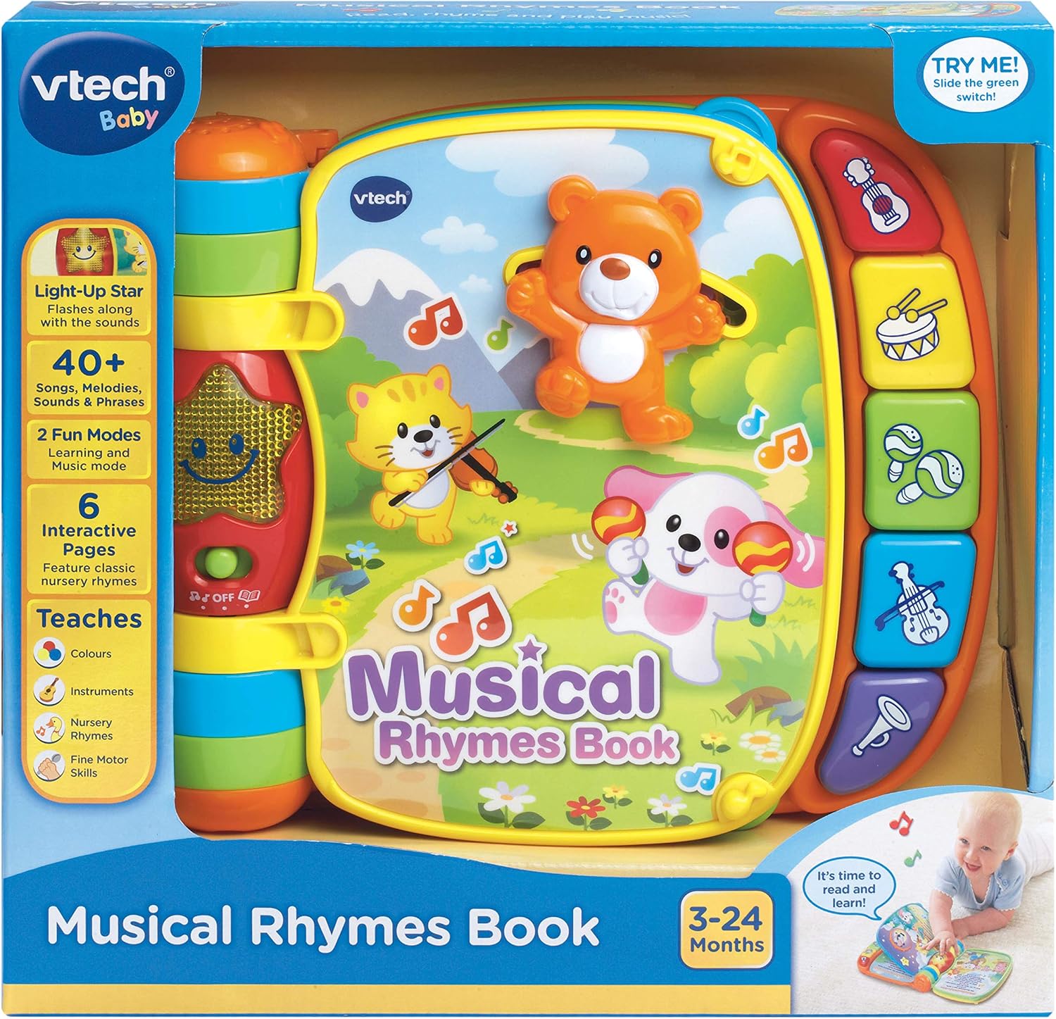 Thumbnail 2 de VTech Baby Musical Rhymes Book, Multicoloured – A gentle, engaging first the learning toy
