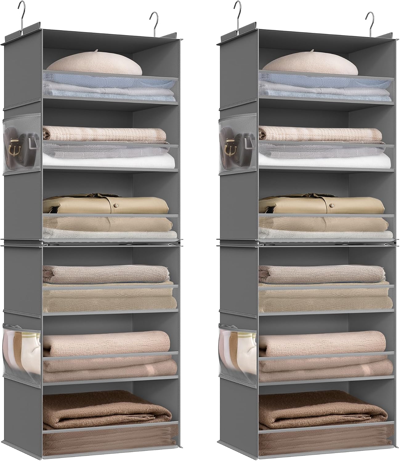 Detalle de SONGMICS RCH008G01 organizer armadio da appendere 2 set