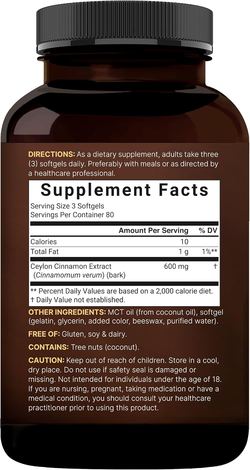 Thumbnail 6 de NatureBell Ceylon Cinnamon Supplement, 240 Softgels