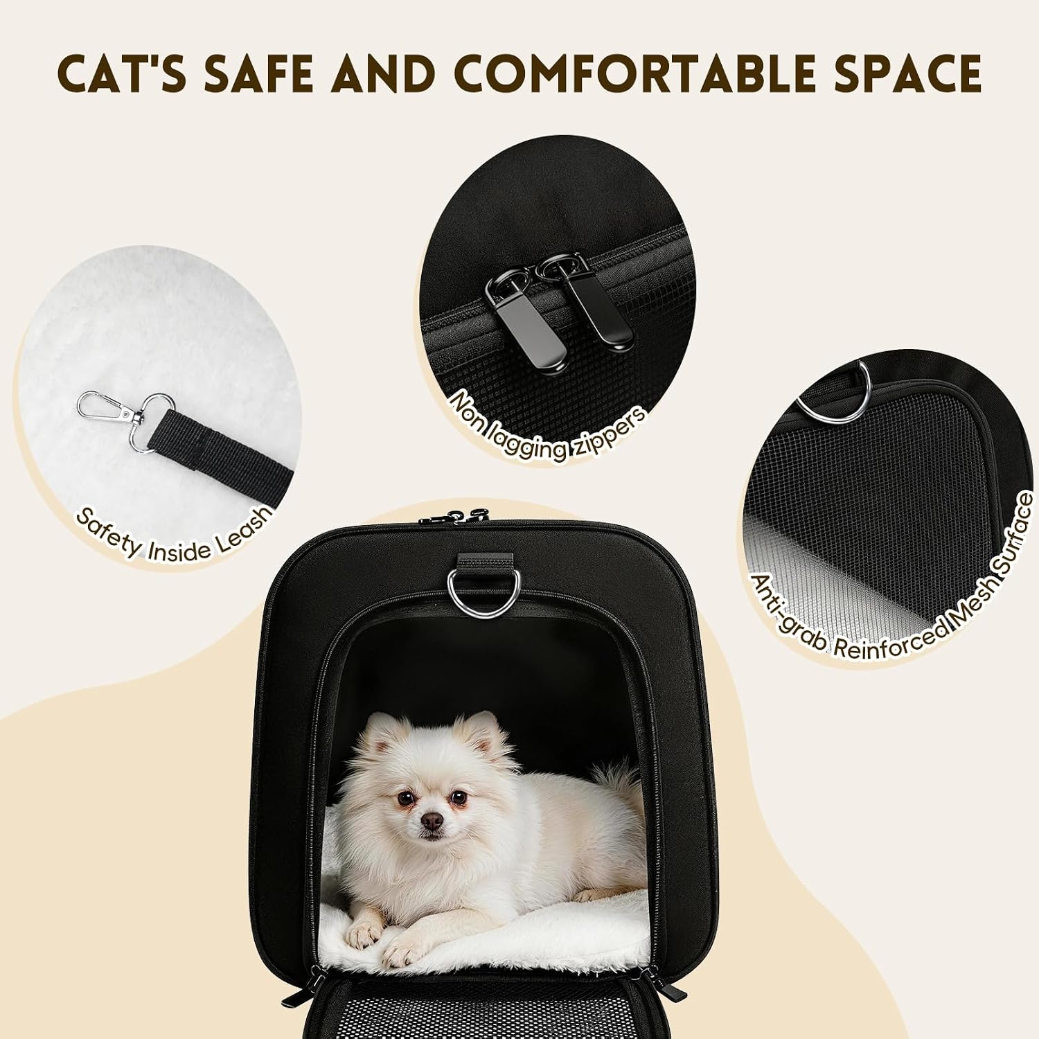 Detalle 2 de Zedkeys Soft Pet Carrier 16 lb