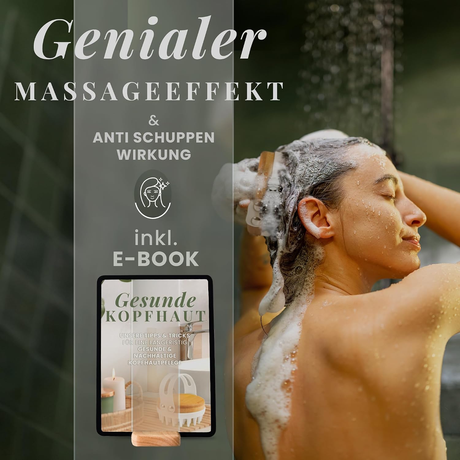 Thumbnail 2 de BAMBUA Kopfhaut Massagebürste Anti Schuppen