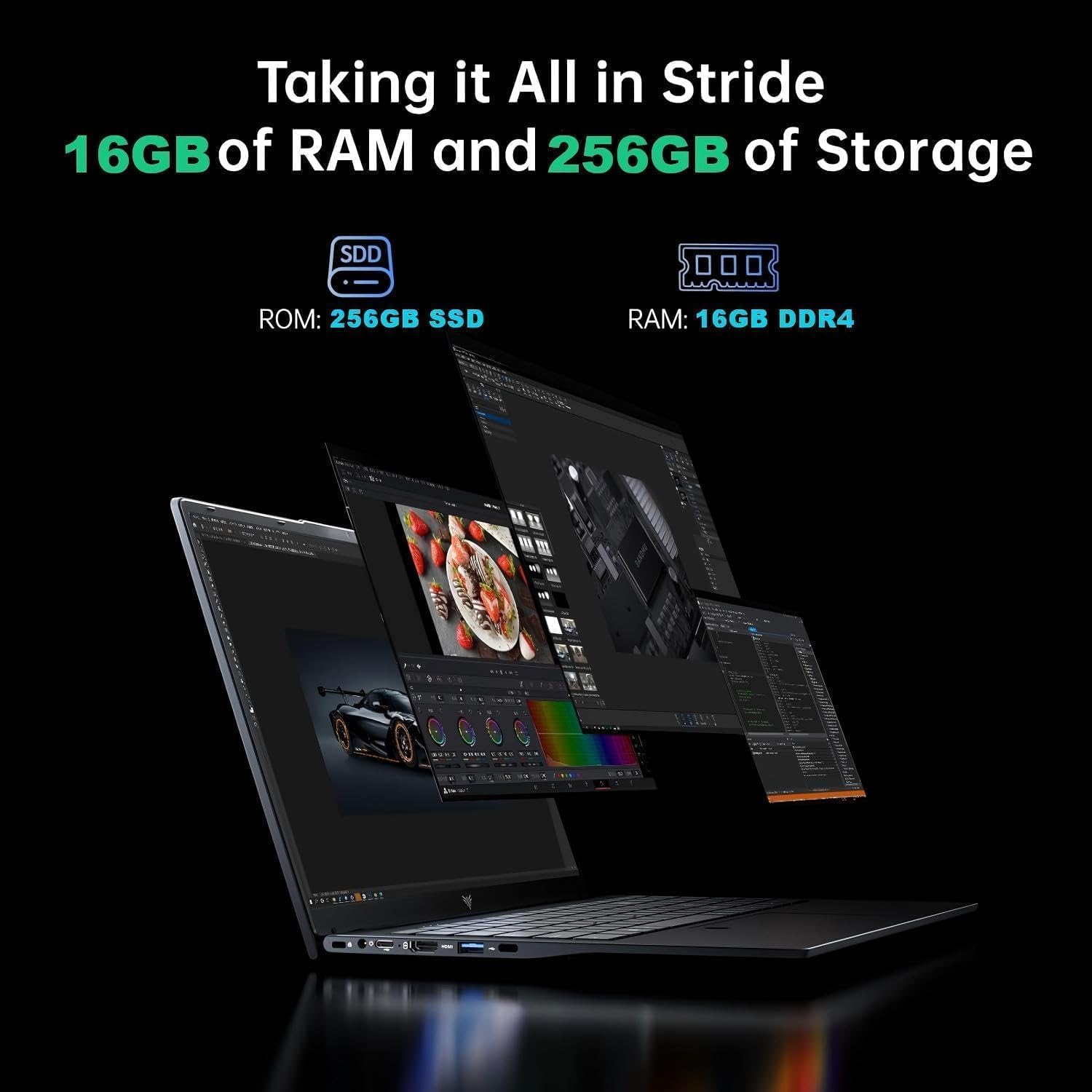 Detalle de MALLRACE 2025 Gaming Laptop 16" FHD, Ryzen 7