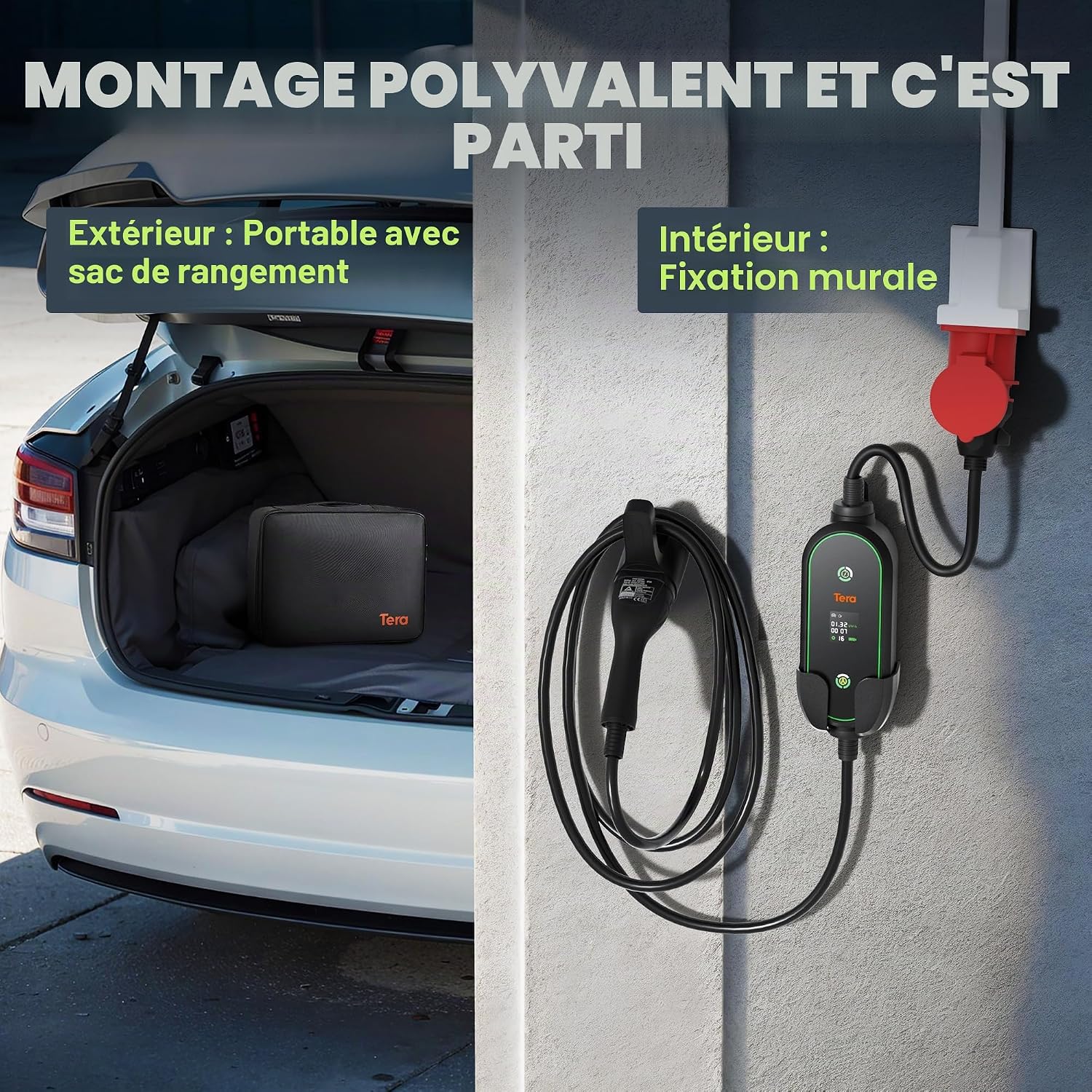 Thumbnail 6 de Tera Mobile Wallbox Type-2 Portable 11 kW – charge rapide et flexible sans installation