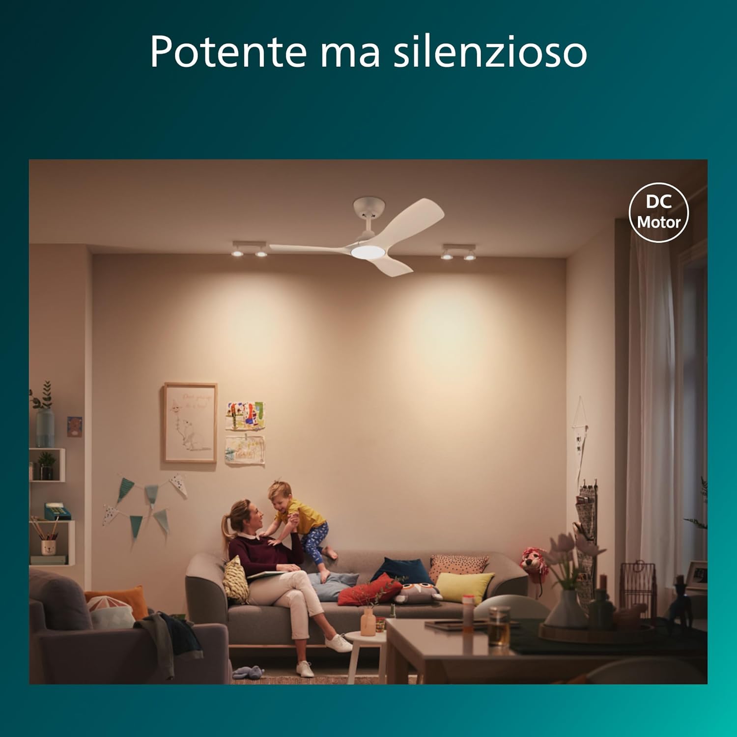 Thumbnail 3 de Philips Fixed blade Fan ceiling 52" (132 cm) da soffitto bianco 35W+24W con timer e telecomando