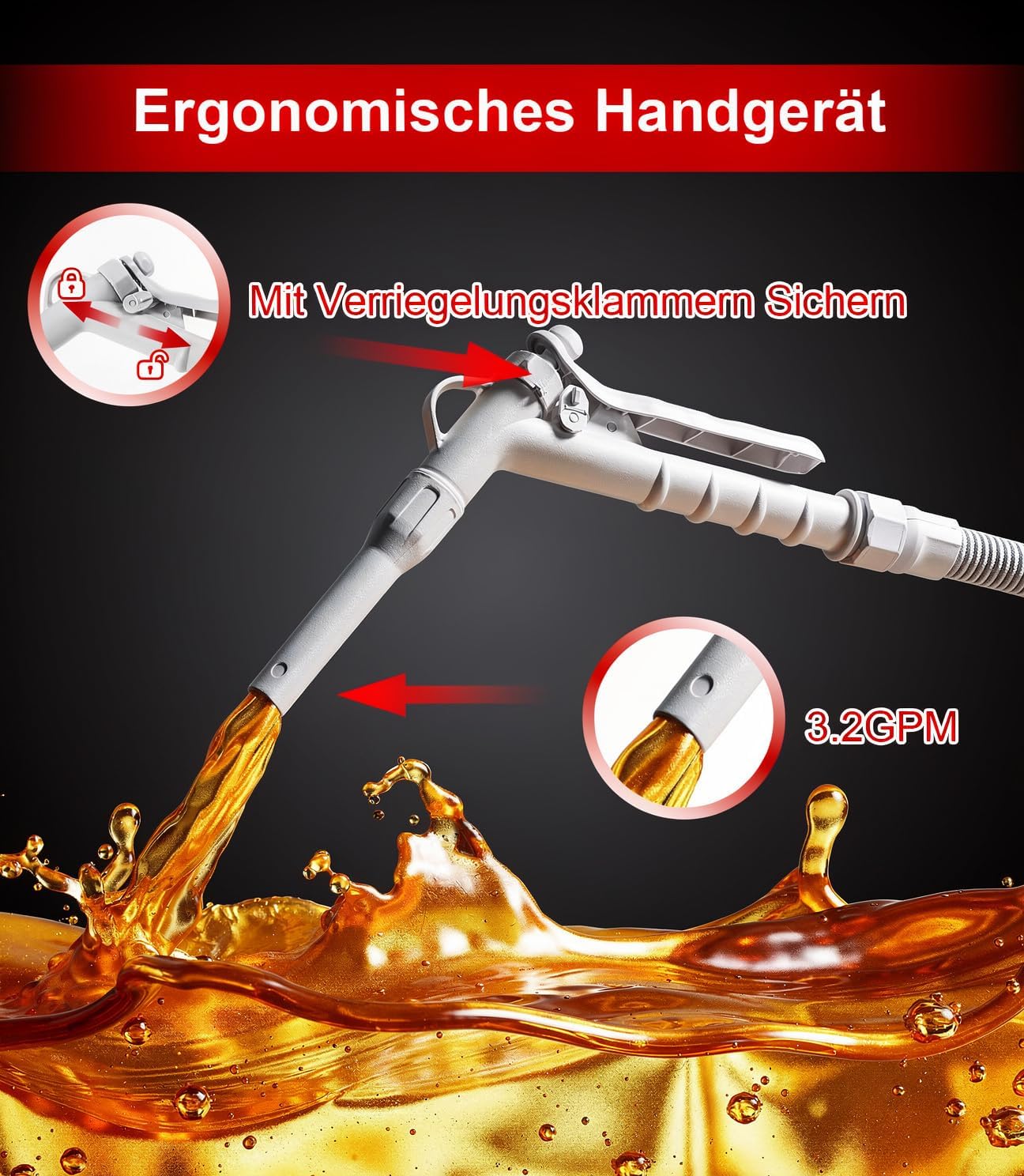 Thumbnail 1 de Anngrowy Elektrische Kraftstoffpumpe 3,2 GPM (12 L/min) batteriebetriebene Flüssigkeitstransferpumpe