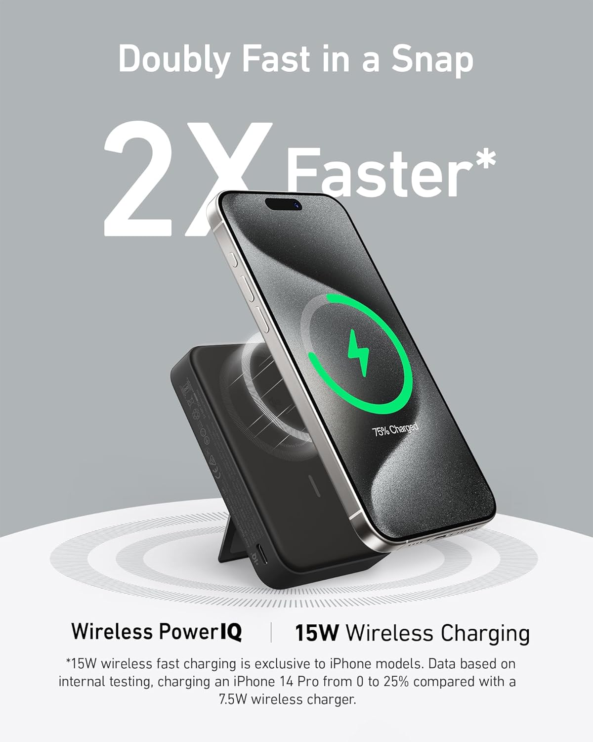 Detalle 2 de Anker MagGo Power Bank 15W ⚡ con Pantalla y USB-C