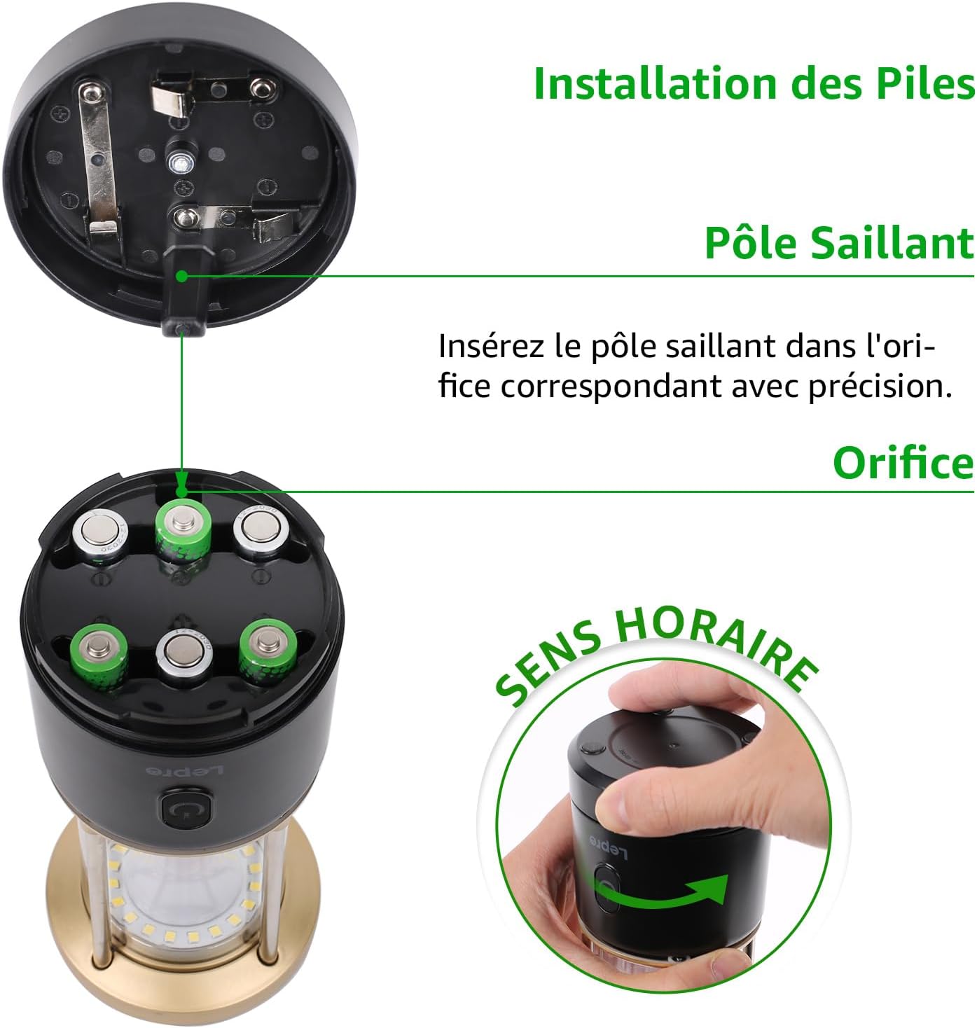 Thumbnail 6 de Lepro Lanterne Camping LED 1100 lm — lampe portable 360°, 5 modes et étanche IPX4