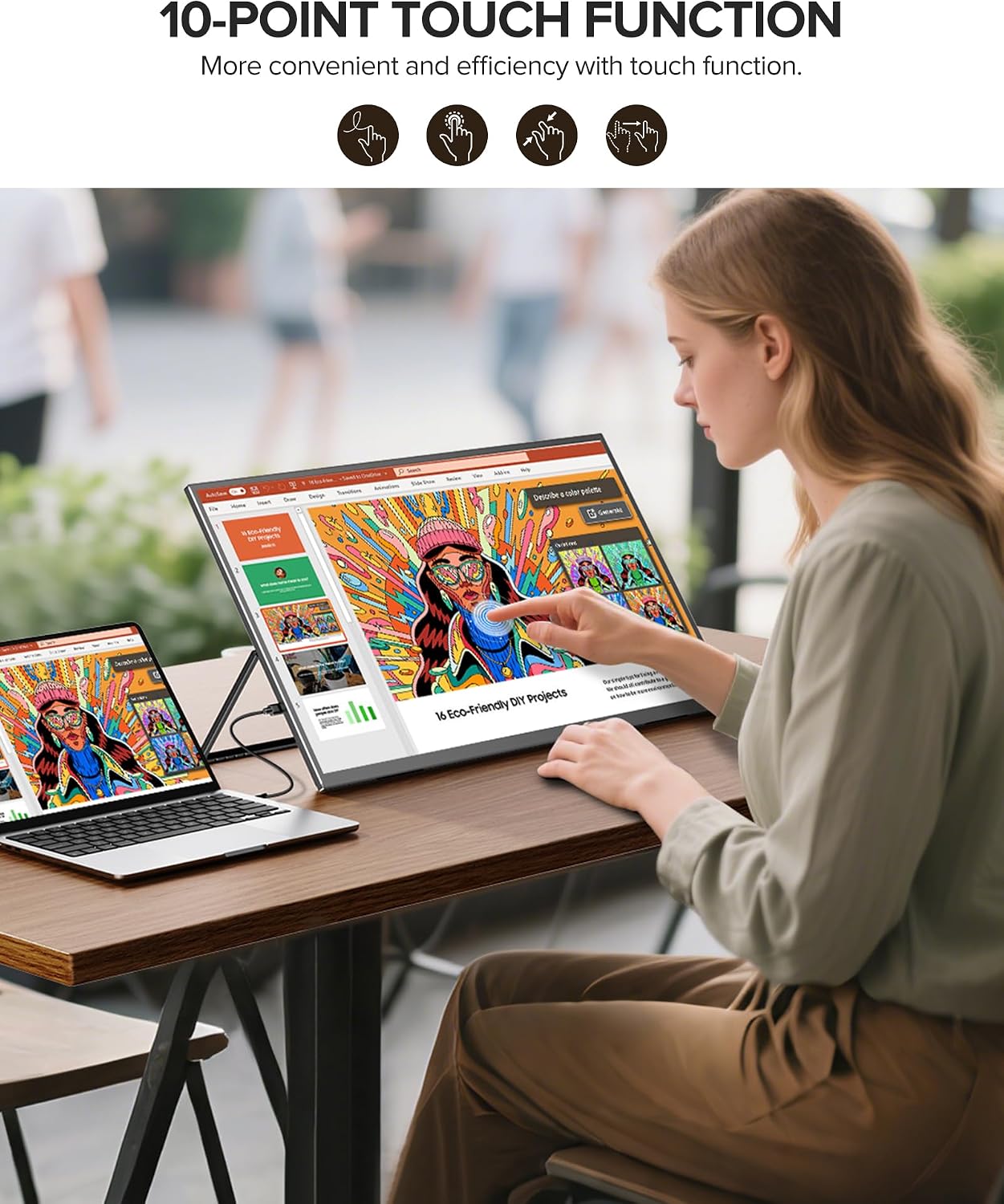 Thumbnail 1 de UPERFECT 23.8” Touchscreen Portable Monitor review: a compact, versatile 120Hz QLED screen
