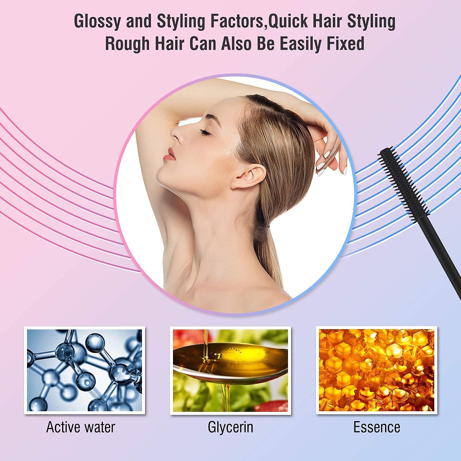 Detalle 2 de FUNAN Hair Finishing Stick 2-Pack, Travel-Size Flyaway Wand