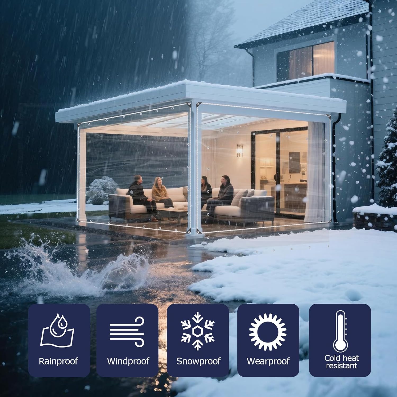 Detalle 2 de SHADEPLUS Clear Tarp 15MIL
