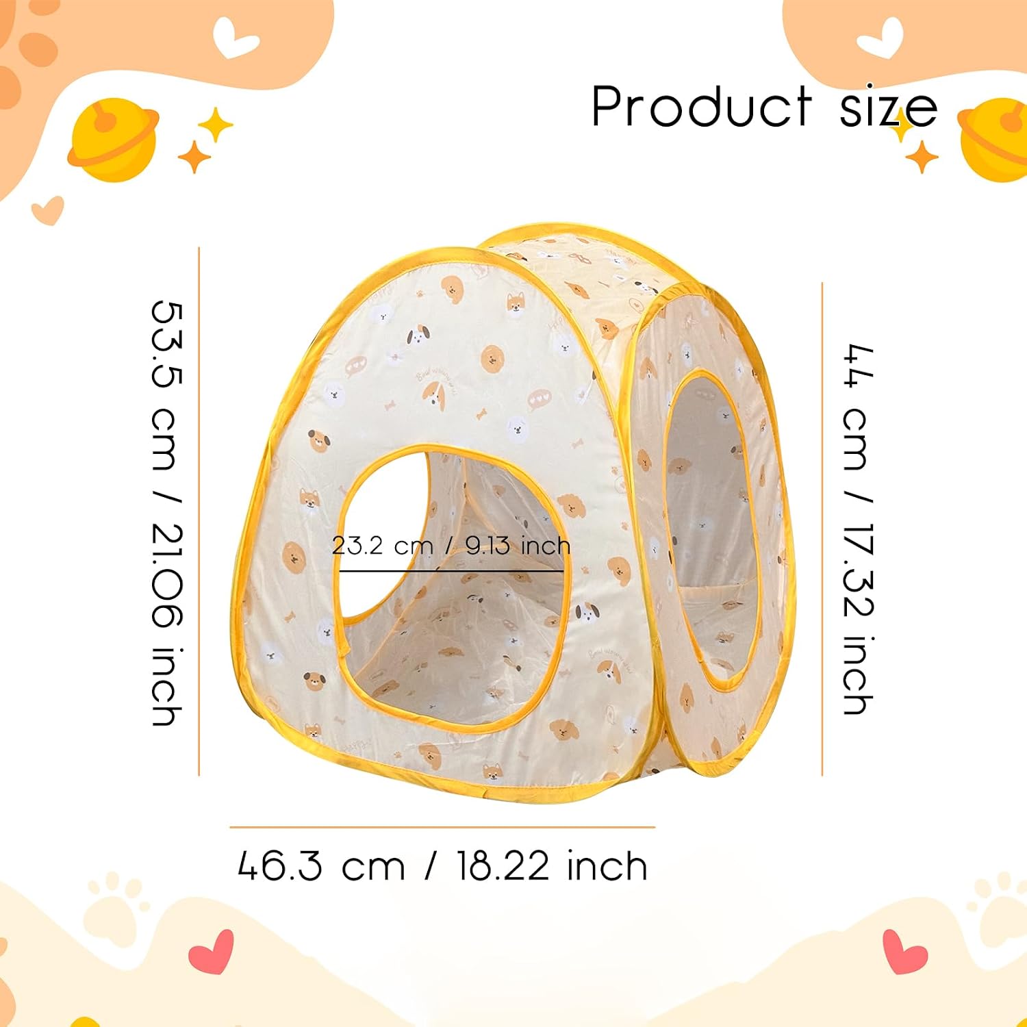 Detalle 2 de Andiker Cat Pop Up Tent 3-Holes: A Safe, Portable Hideaway for Indoor Cats