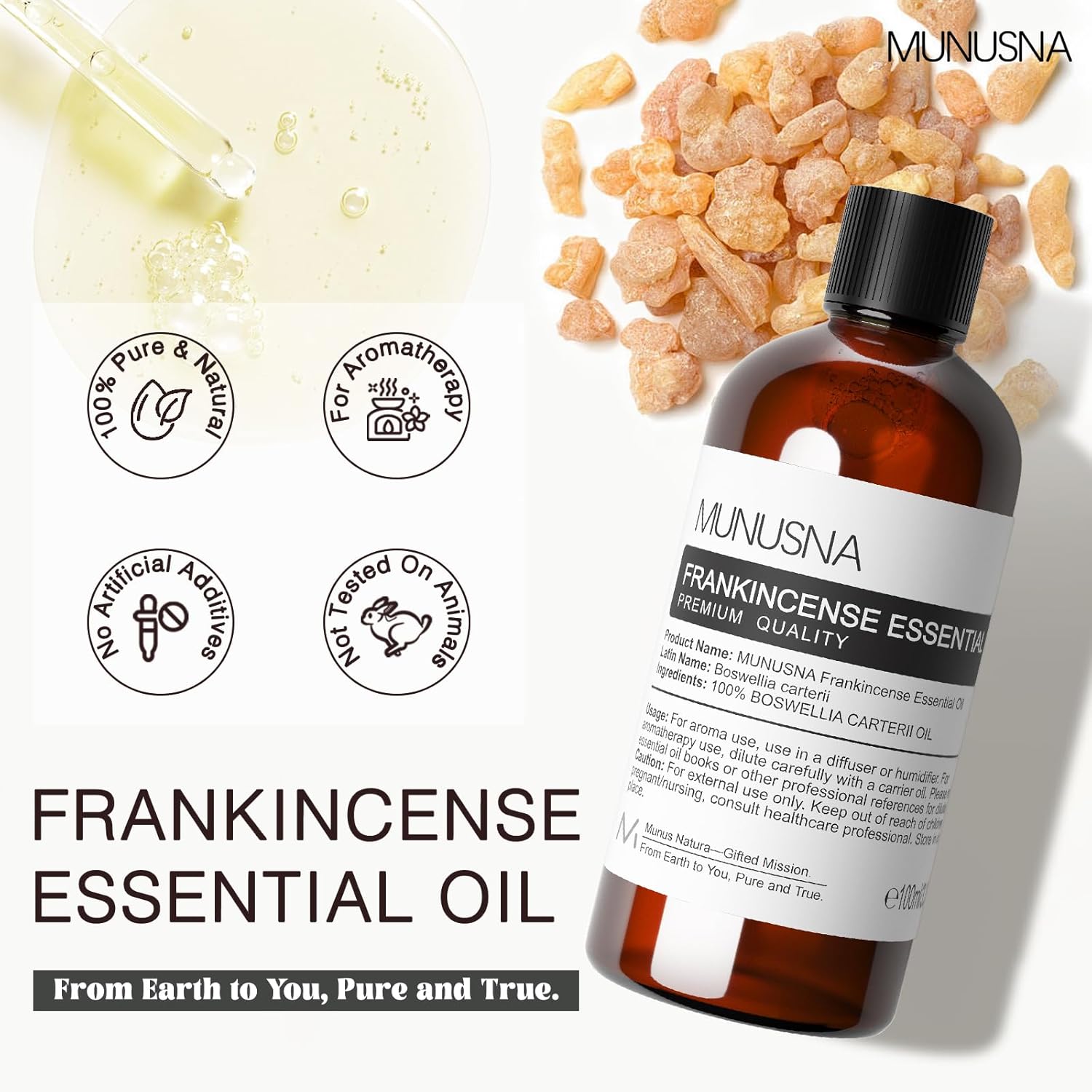 Thumbnail 2 de MUNUSNA Frankincense Essential Oil 100ml – 100% Pure & Natural