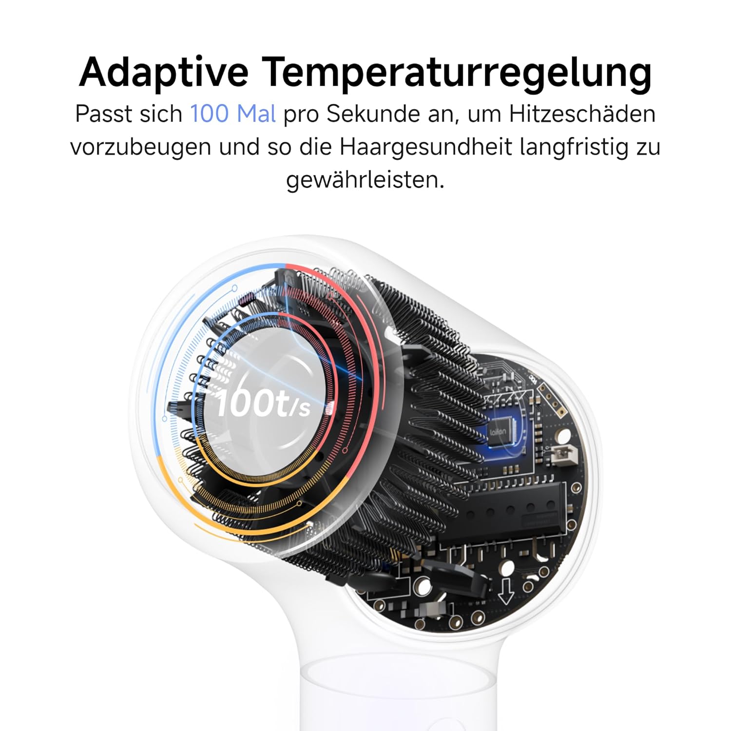 Thumbnail 6 de Laifen Neo Haartrockner – Hochgeschwindigkeits-Föhn, 22 m/s, 110.000 U/min, 390 g, Shadow-Schwarz
