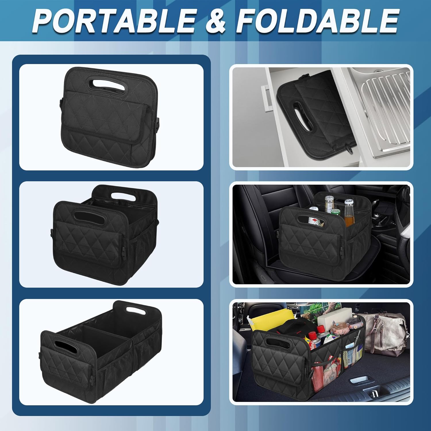 Detalle 2 de Deosk Car Trunk Organizer 6-pocket, Large