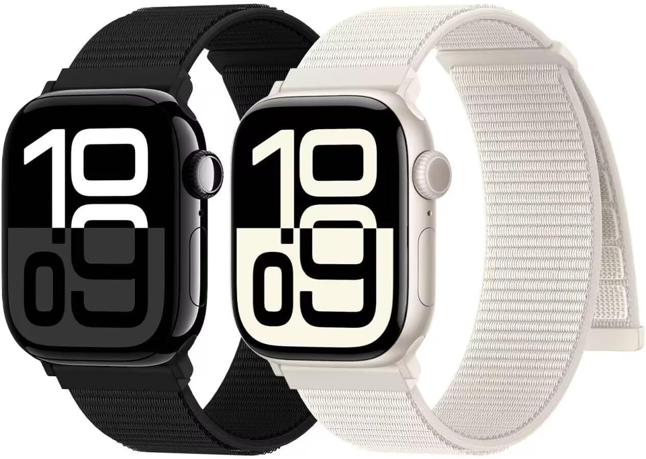 Thumbnail 6 de Yoohoo Nylon Sport Loop Two-Pack for Apple Watch (38mm–49mm): Comfortable, adjustable bands