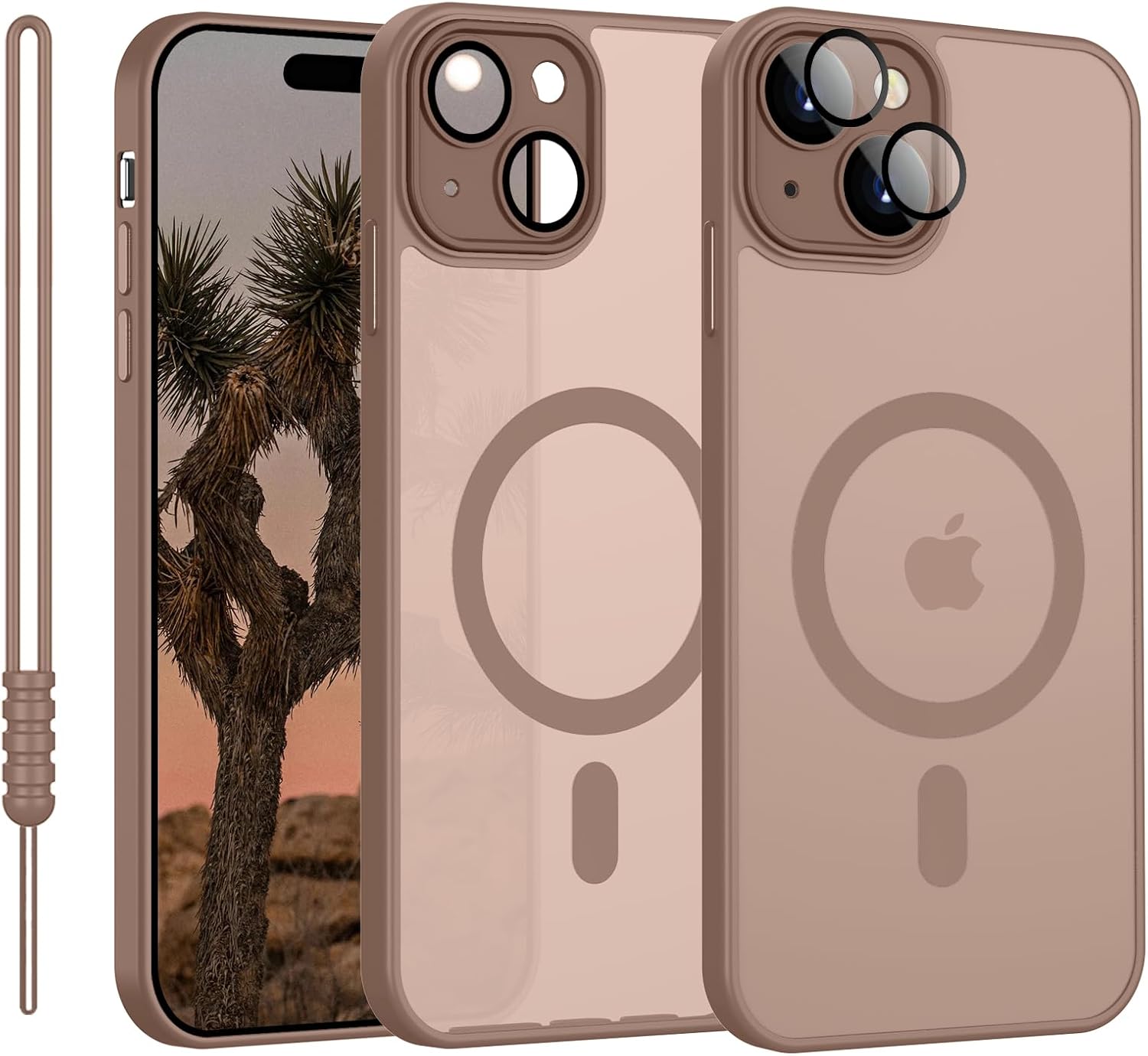 Detalle de YUANDMI iPhone 15, Cover magnetica MagSafe