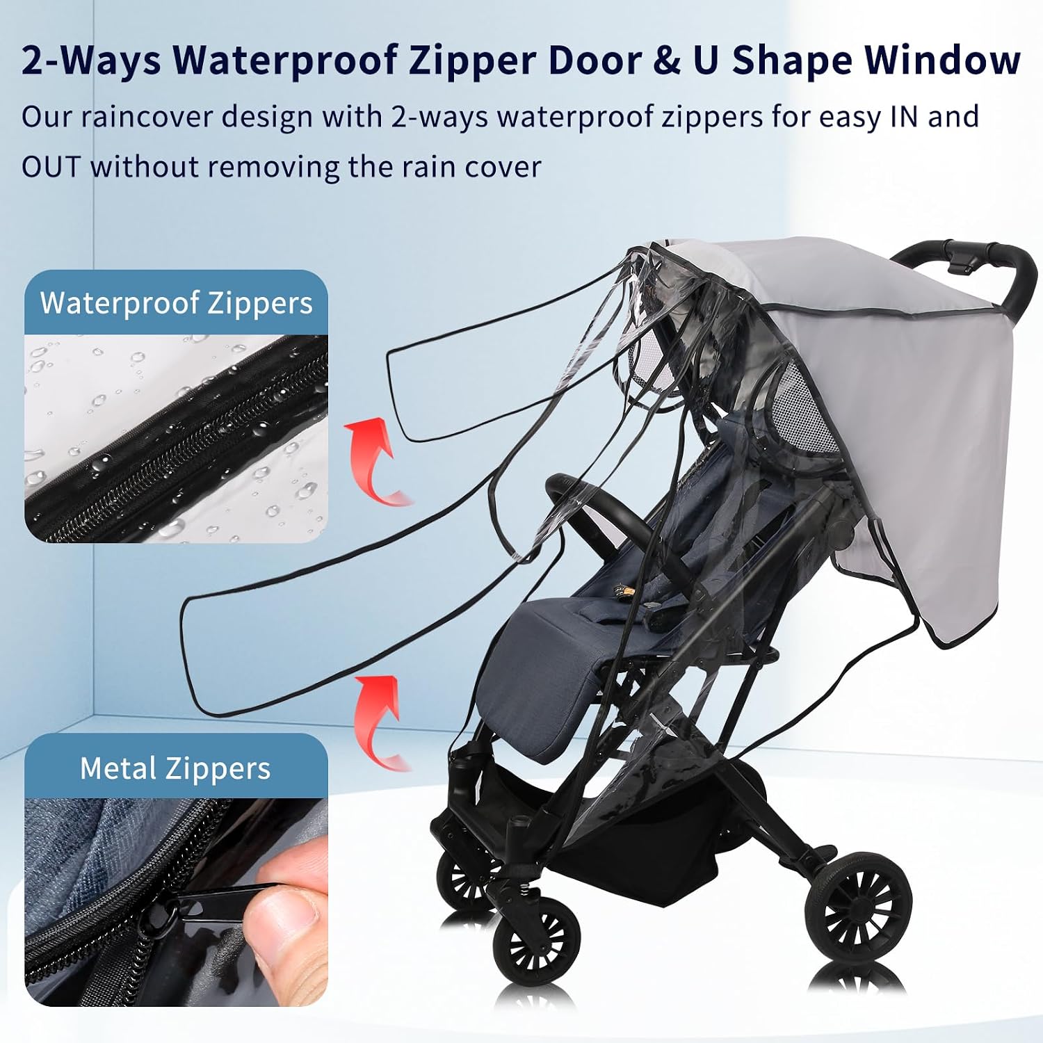 Thumbnail 1 de AMORBASE universal rain cover for pushchair