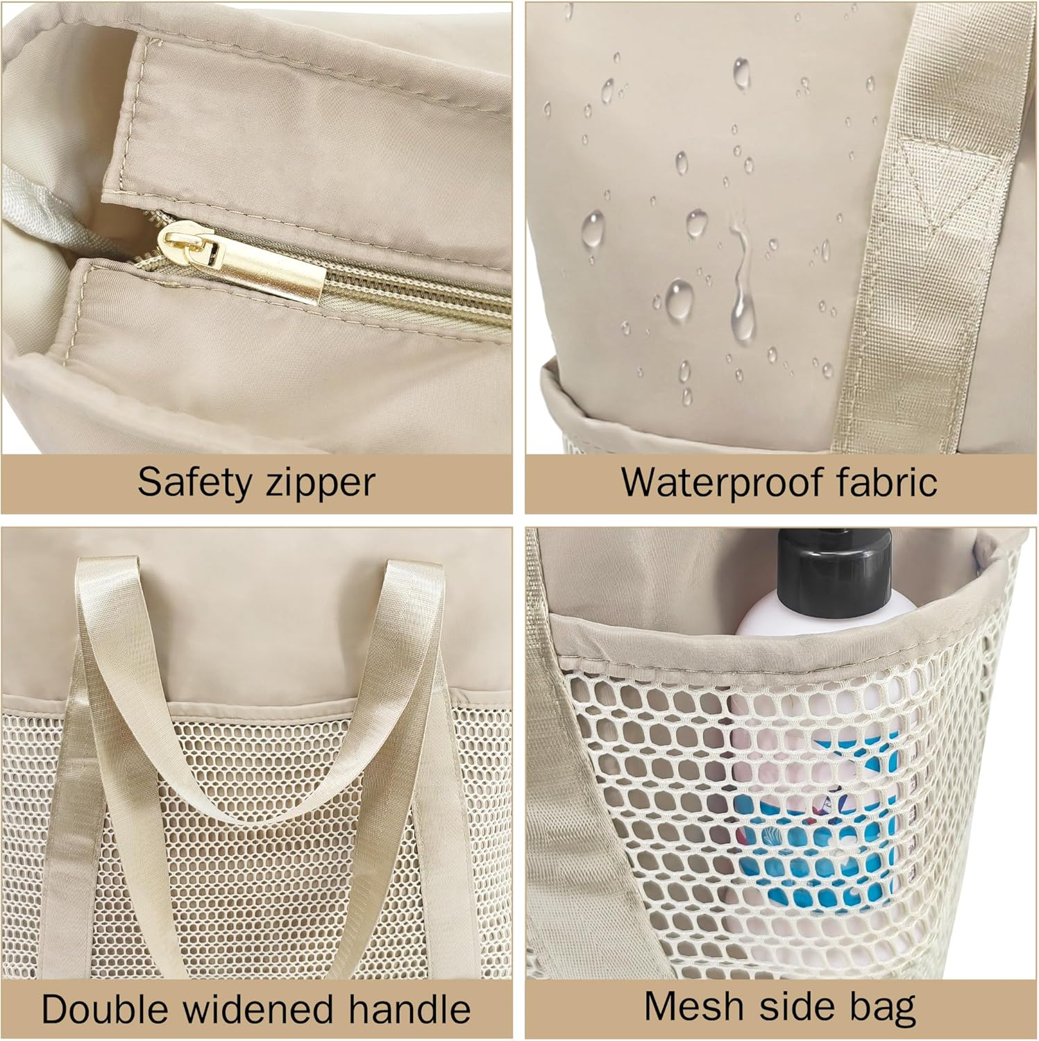 Thumbnail 4 de beifon Strandtasche XXL 37x36x19 cm