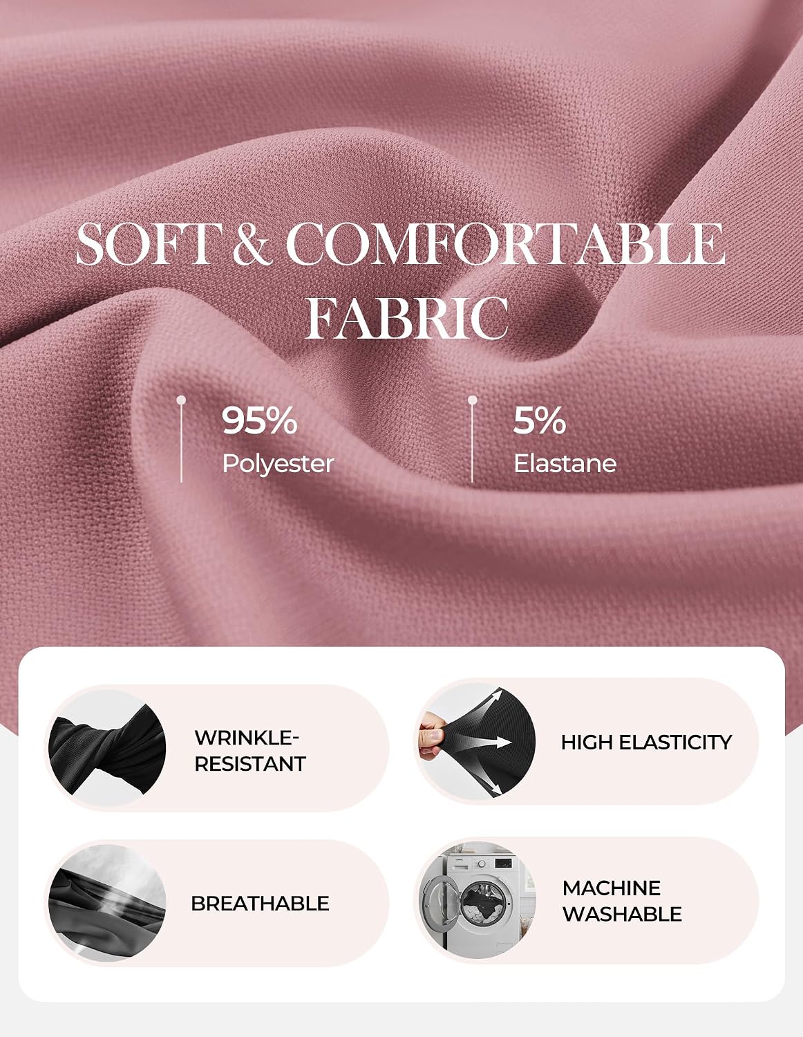 Detalle de GRACE KARIN Damen Kleid Elegante A-Linie Rundhals mit Taschen – Vielseitiges Business- und Festkleid