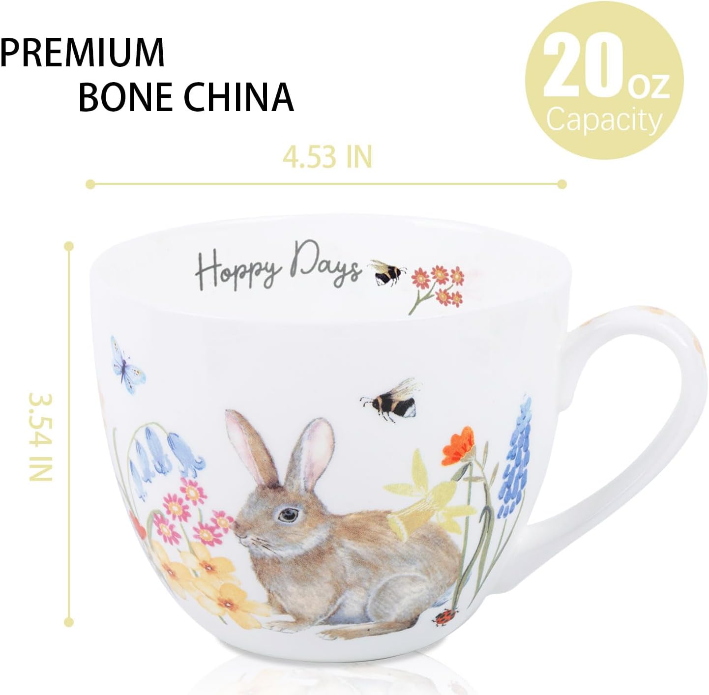 Detalle de Rabbit Hug Mug 20 oz Coffee Mug