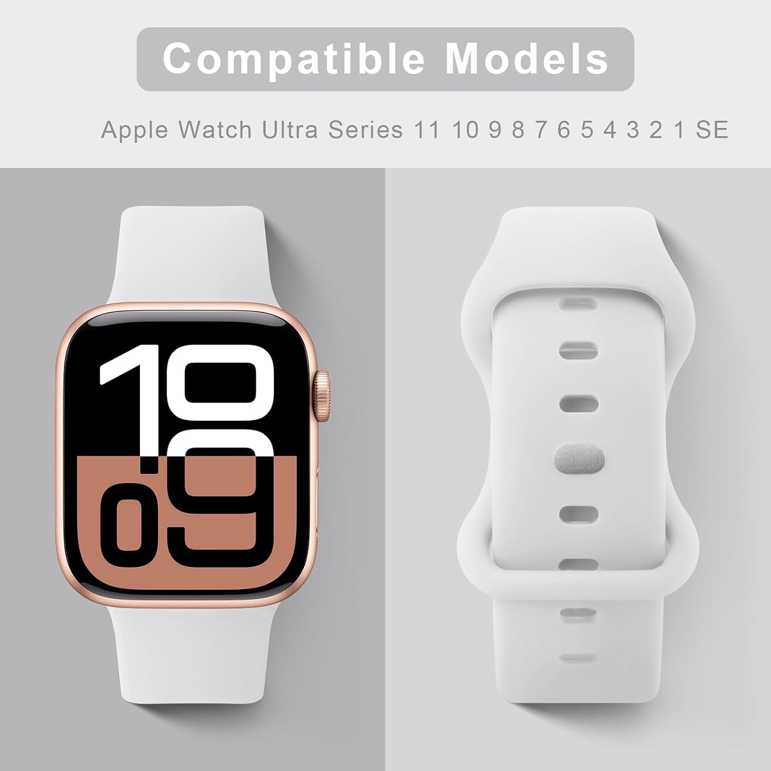 Detalle 2 de Apple Watch-Compatible Sport Bands, Silicone