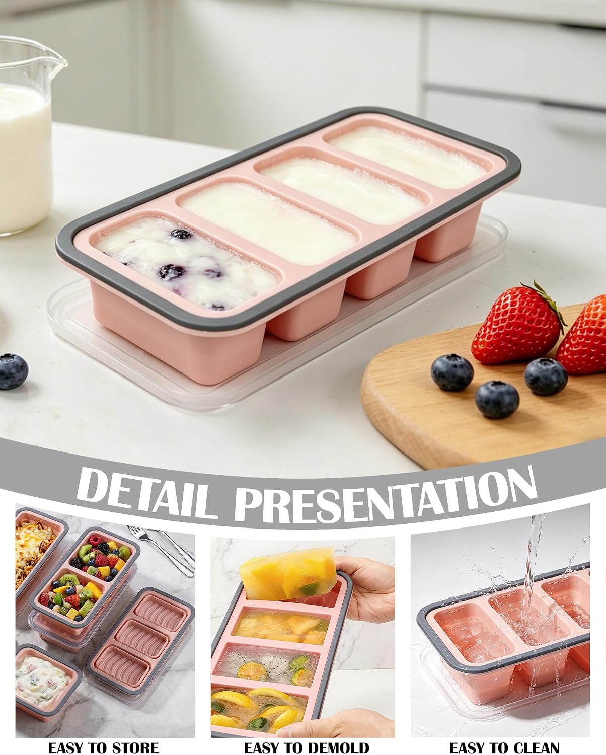 Detalle de Silicone Freezer Trays, 1-Cup