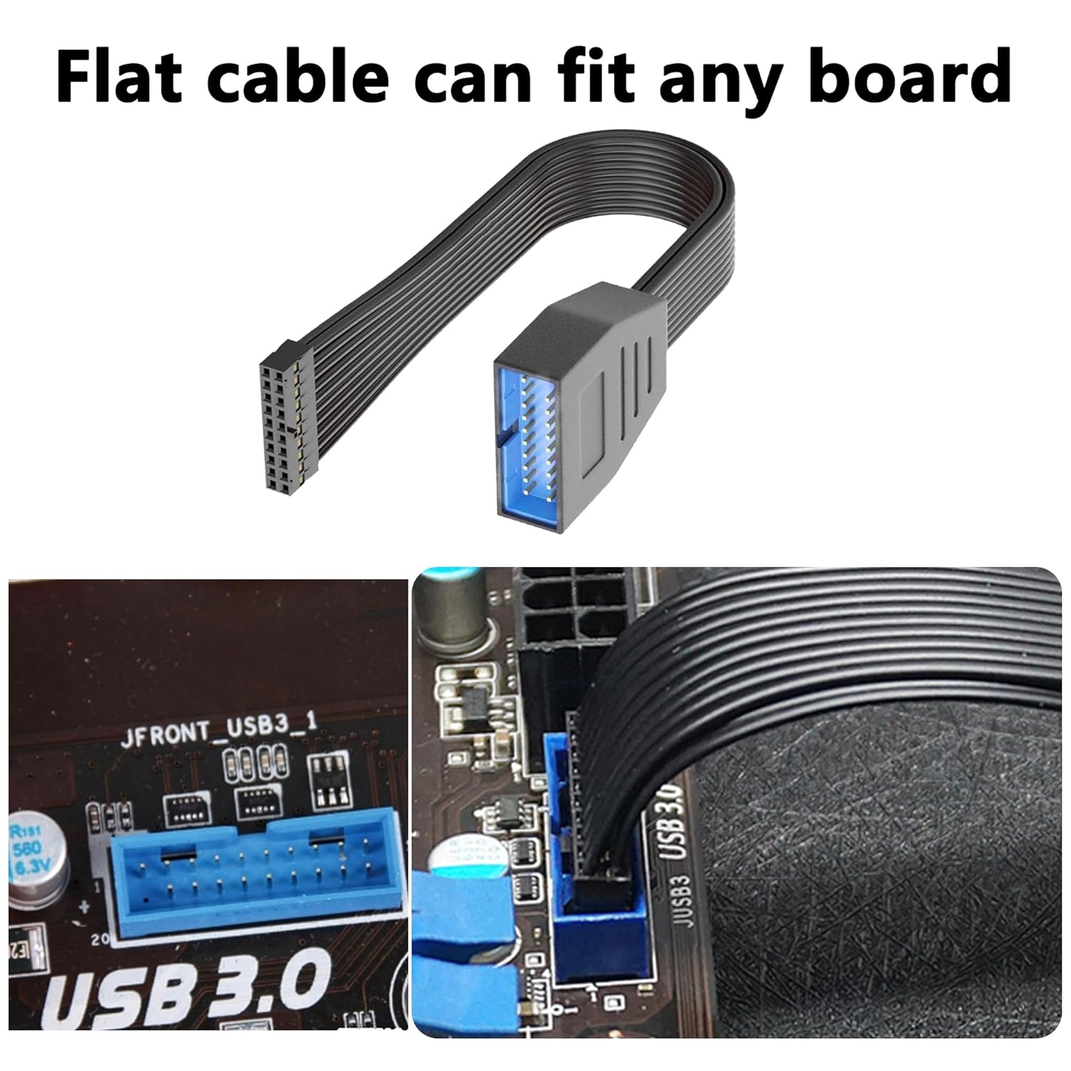 Detalle de MISYNLON USB 3.0 Header Extension Cable 5.9in 🔌