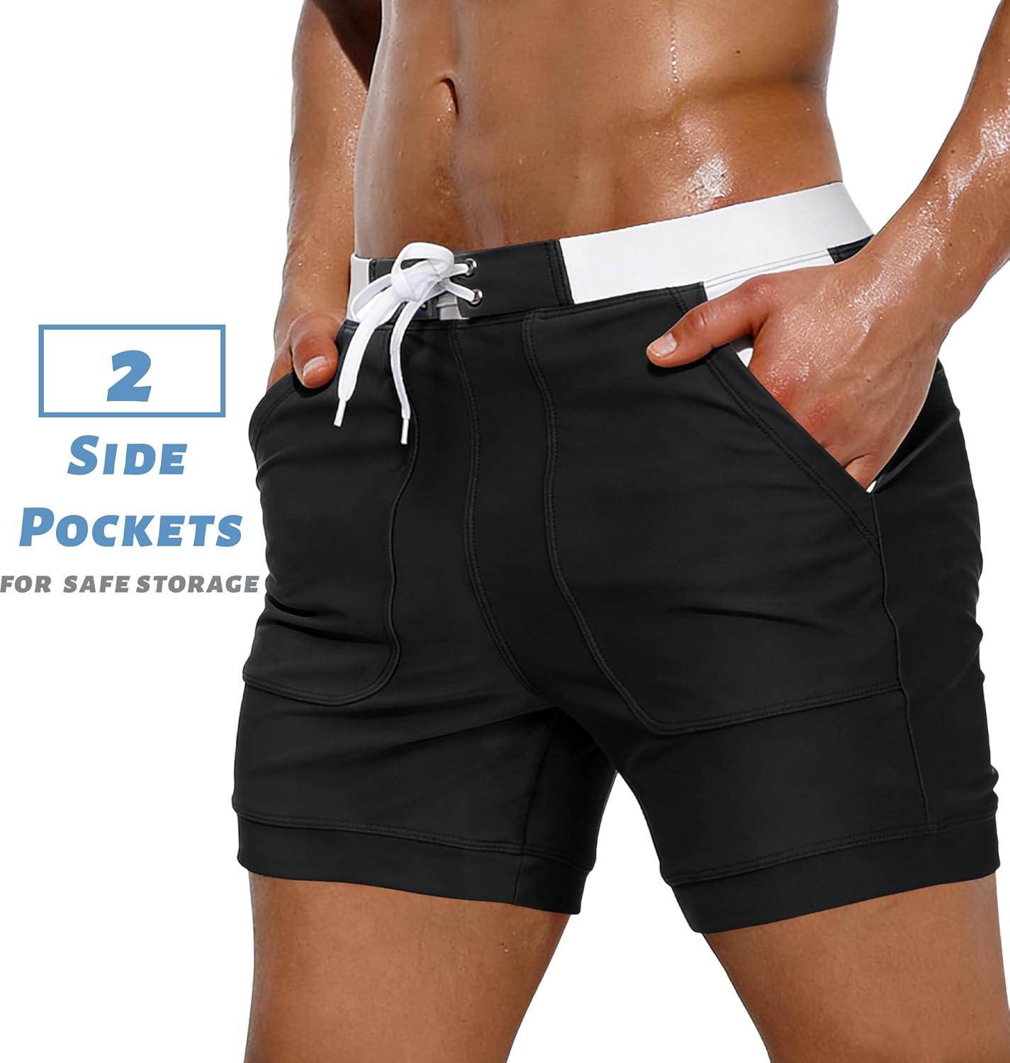 Detalle de KEFITEVD Men's Quick Dry Swimming Shorts YK016