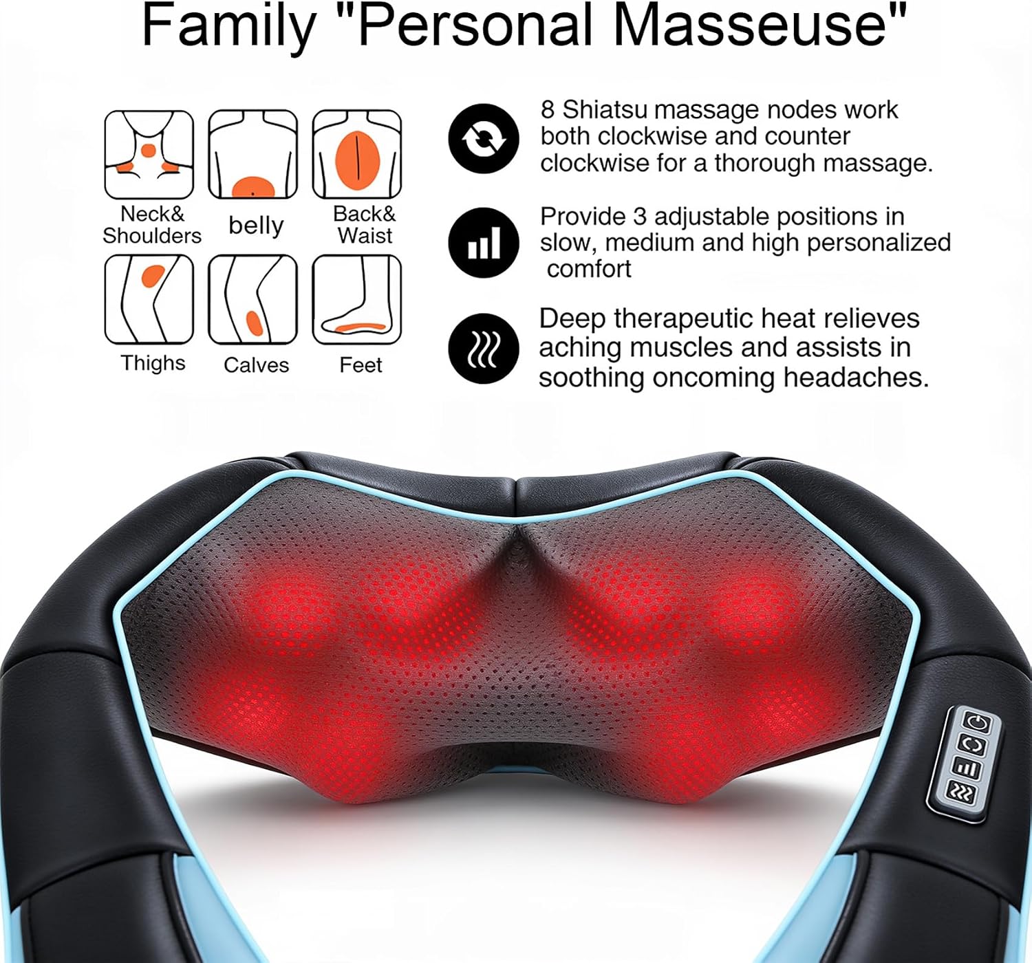 Detalle 2 de Mo Cuishle 4D Shiatsu Massager 💆