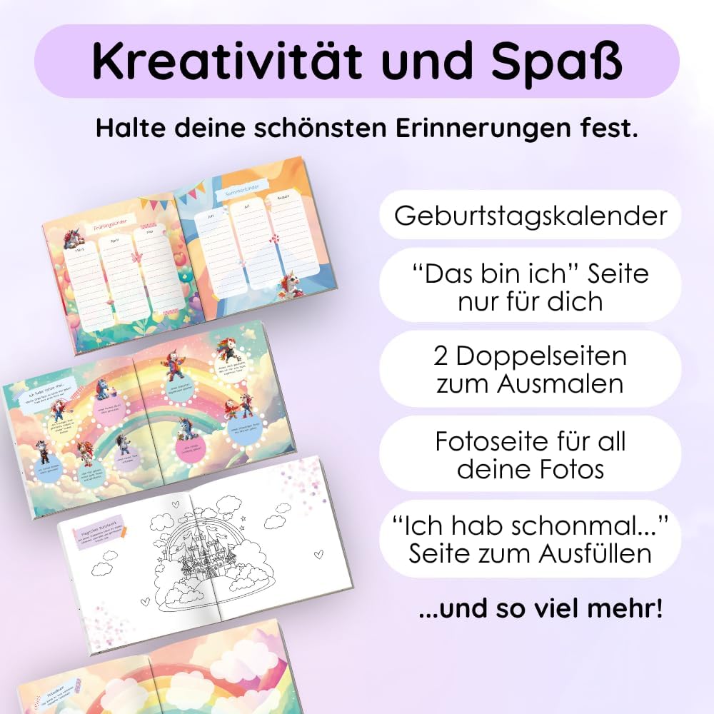 Thumbnail 4 de Rabano Art Freundebuch Schule Mädchen – Einhorn-Schulfreundebuch für die Grundschule