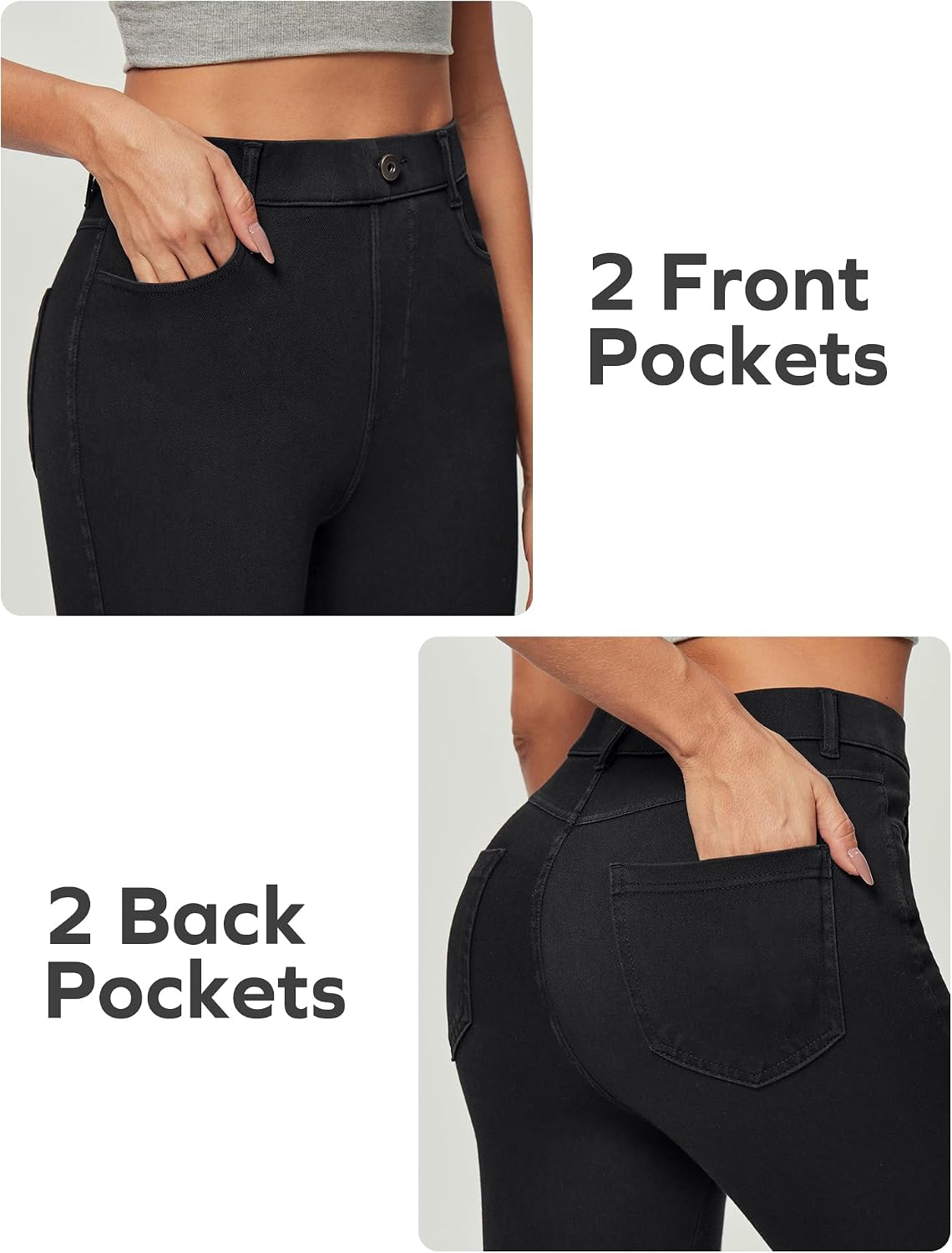 Detalle 1 de Pull-On Jeggings for Women in Stretch Denim