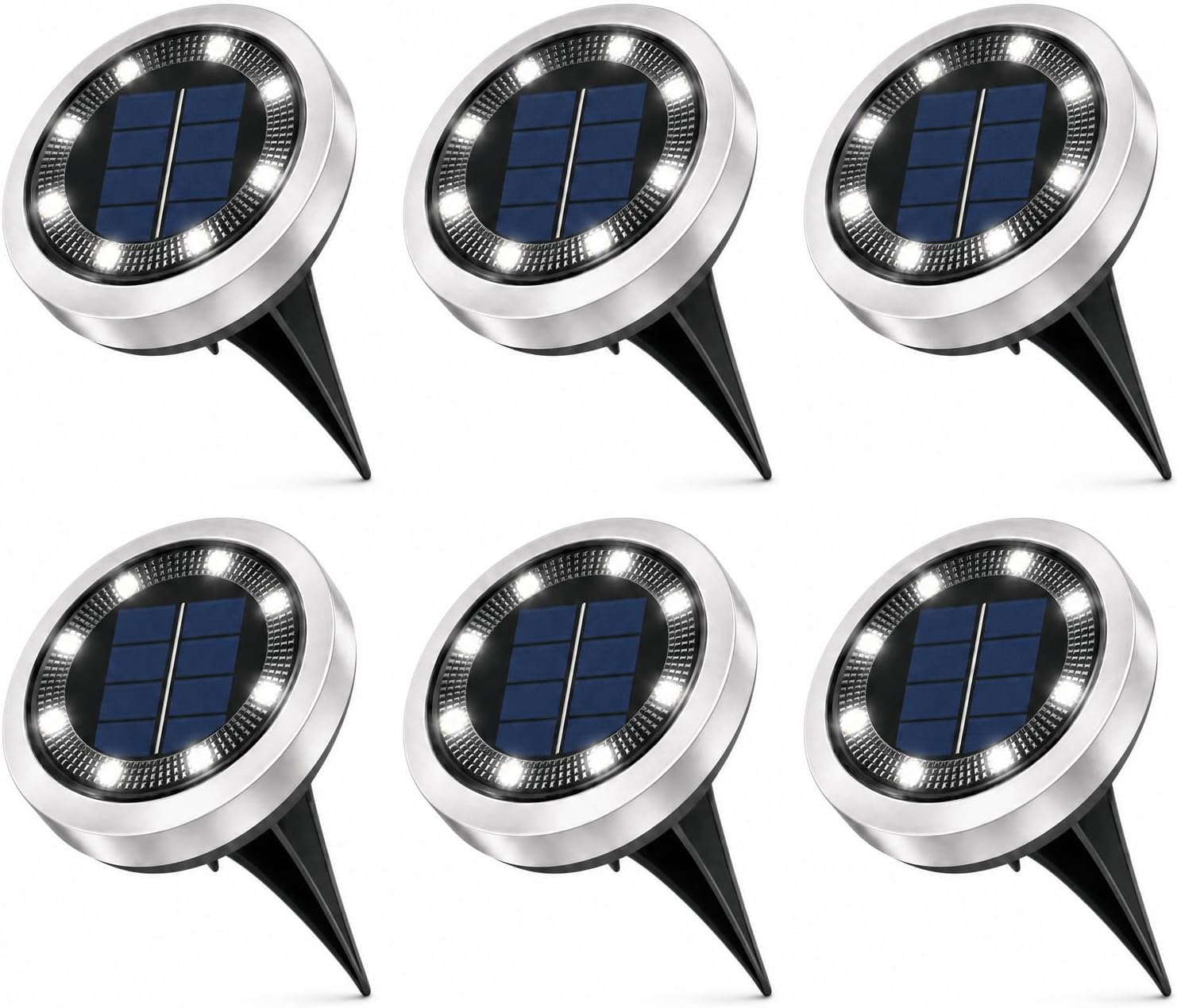 Detalle de Boyfield Solar Lights Outdoor Garden, 6 Pack